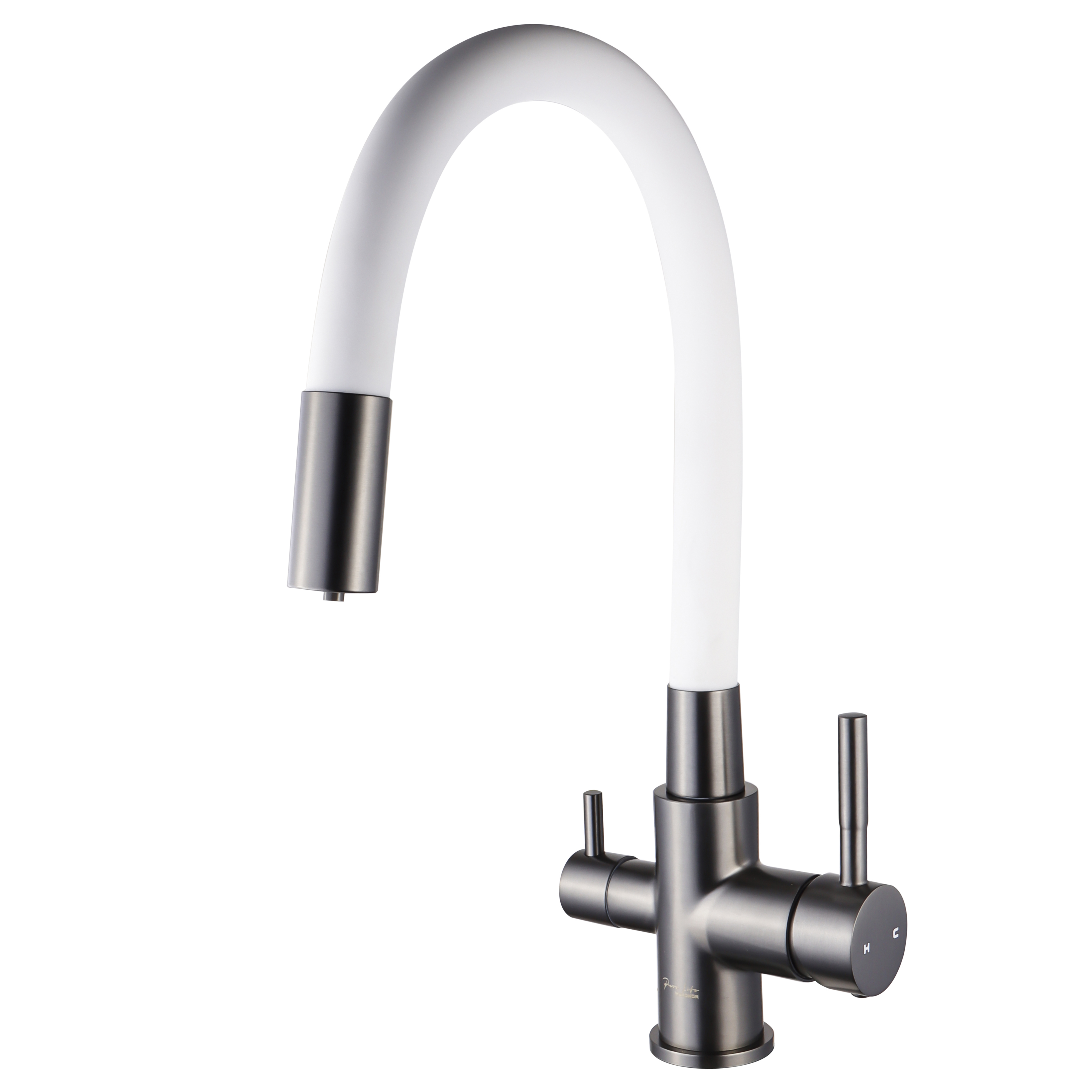 Изображение товара Смеситель для кухни Maxonor PURE LIFE PL4461-9/8 поворотный с фильтром белый матовый