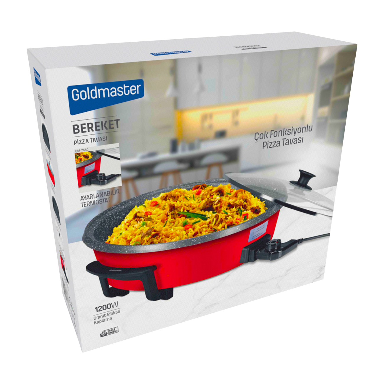 Изображение товара Электрическая сковорода Goldmaster krona Bereket GM-7460 40 см цвет красный