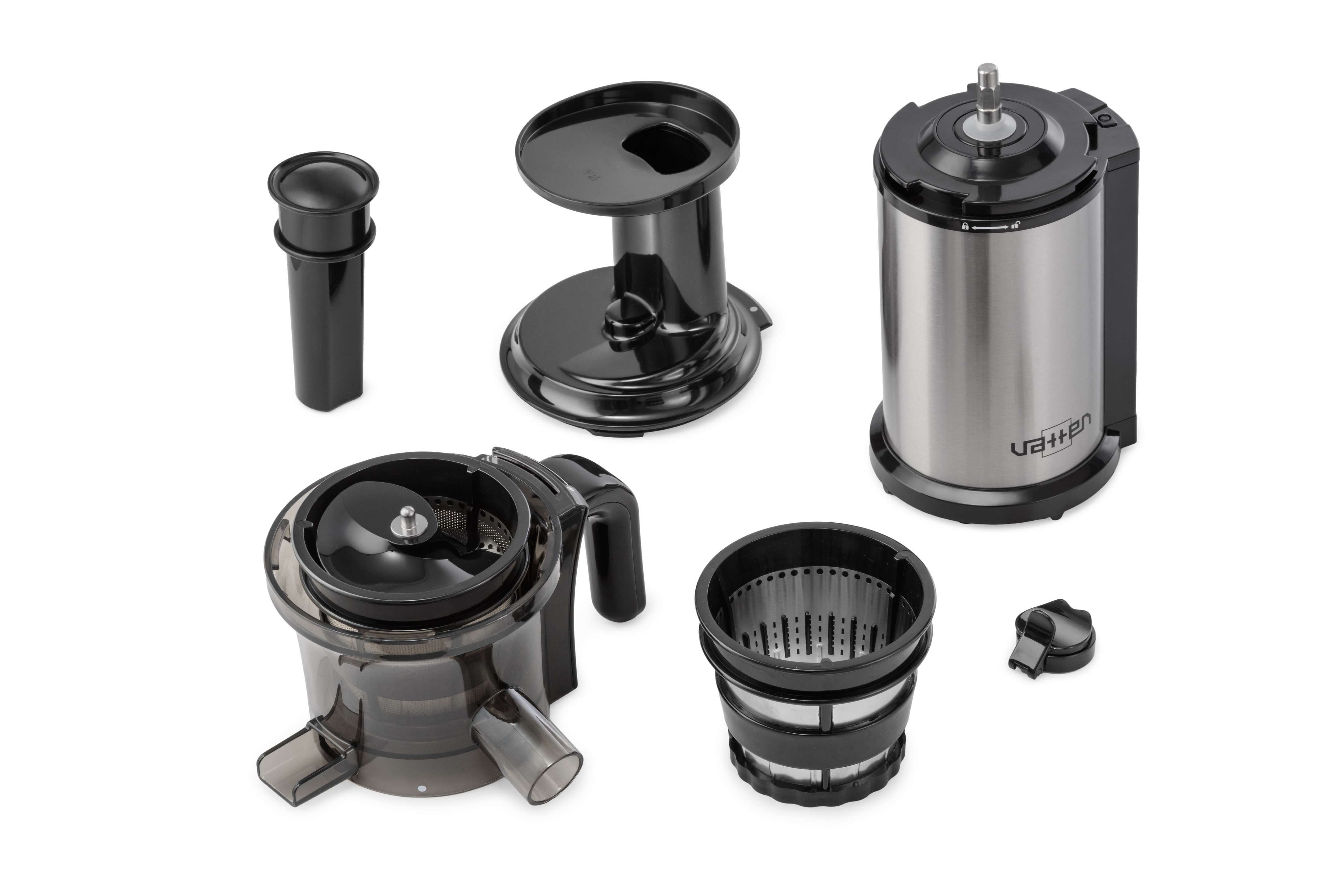 Изображение товара Электрическая шнековая соковыжималка VATTEN VS368/200/M 200 Вт черный