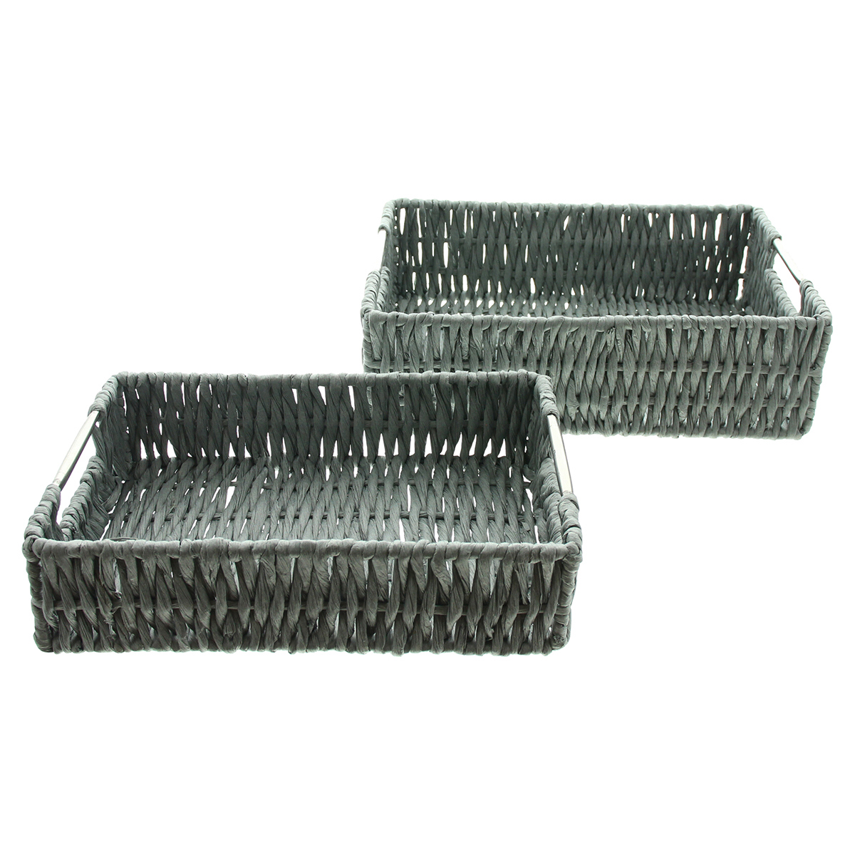 Изображение товара Корзина Frank Grau 33x10x23 см из дерева с ручками комплект из 2 шт