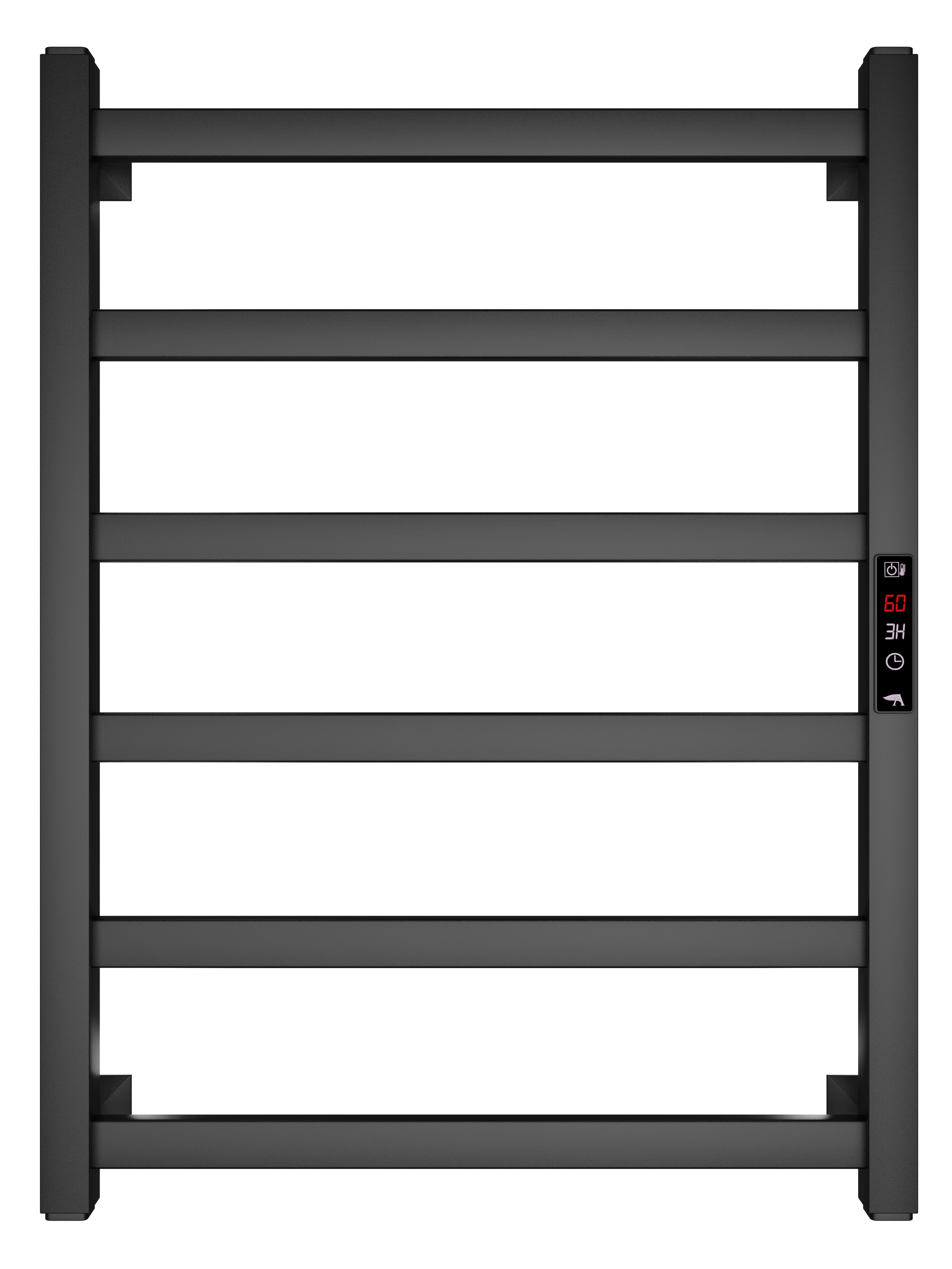 Изображение товара Полотенцесушитель электрический Арго Клэр Гранд 500x700 мм 185 Вт с терморегулятором лесенка цвет черный
