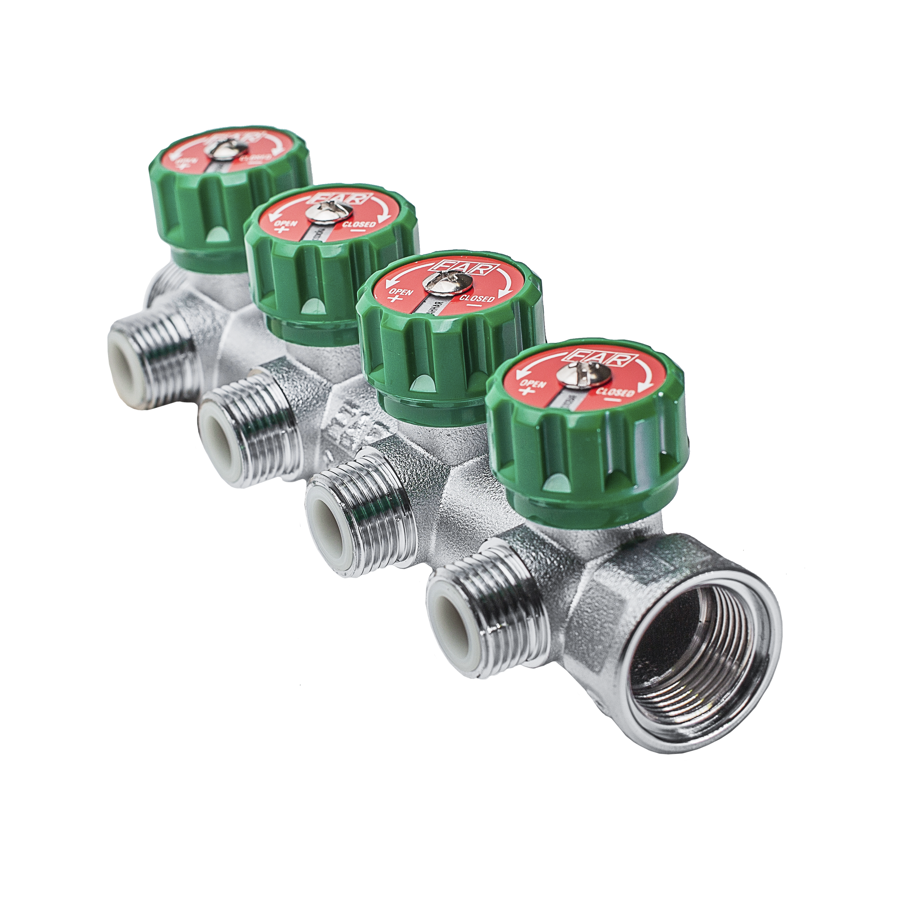 Изображение товара Коллектор распределительный FAR FK 3824 134UN 1x3/4" латунь 4 выхода Италия