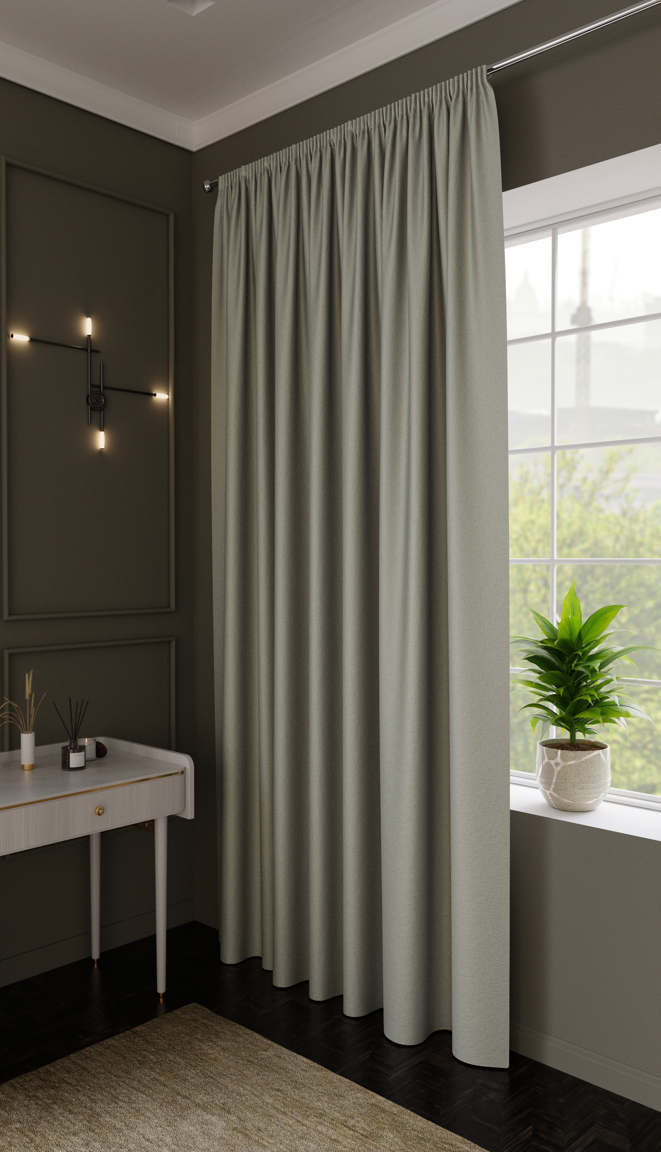 Изображение товара Штора на ленте Блейк 200x280 см цвет серо-коричневый