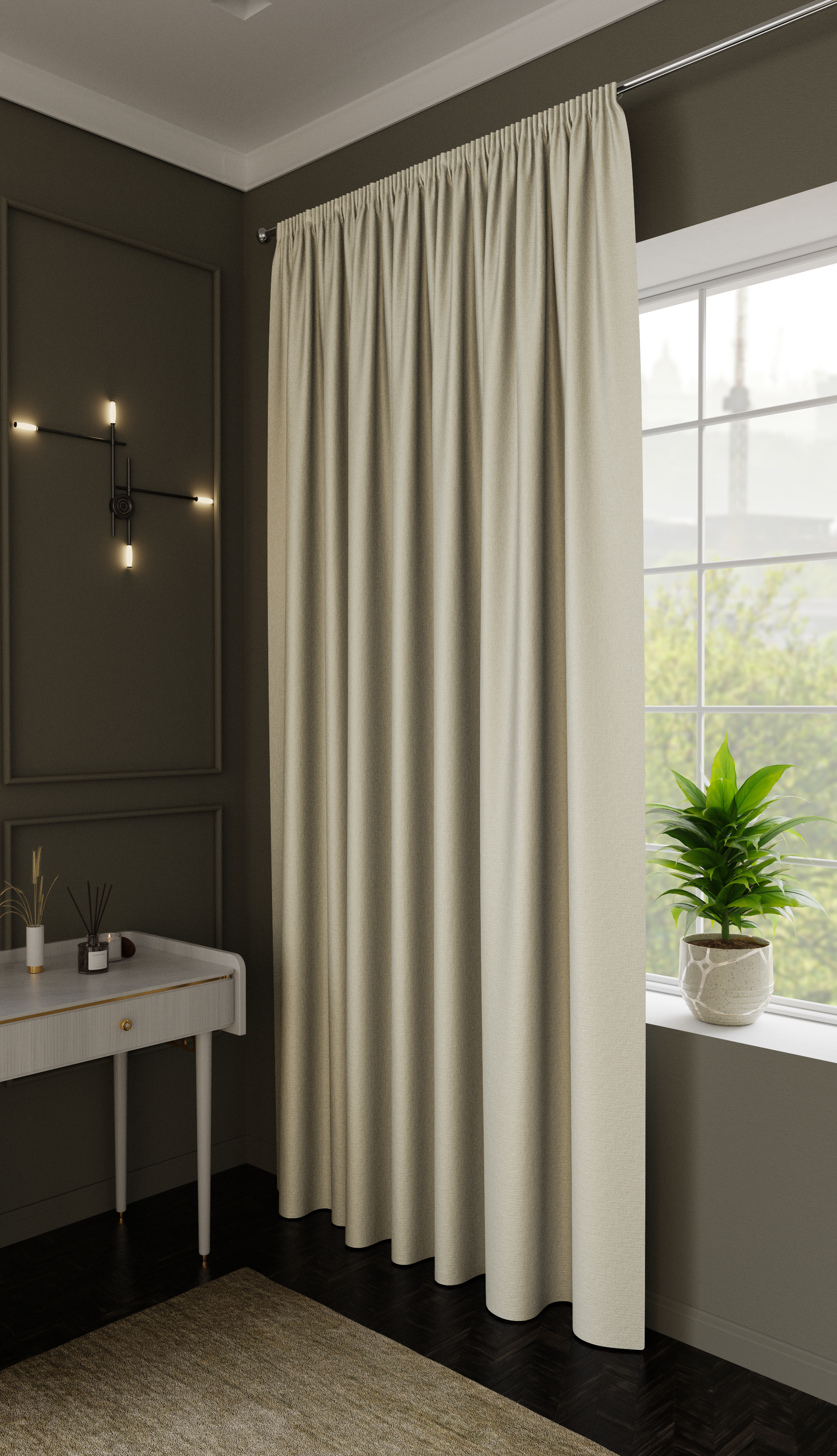 Изображение товара Штора на ленте Блейк 200x280 см кремовая для гостиной и спальни