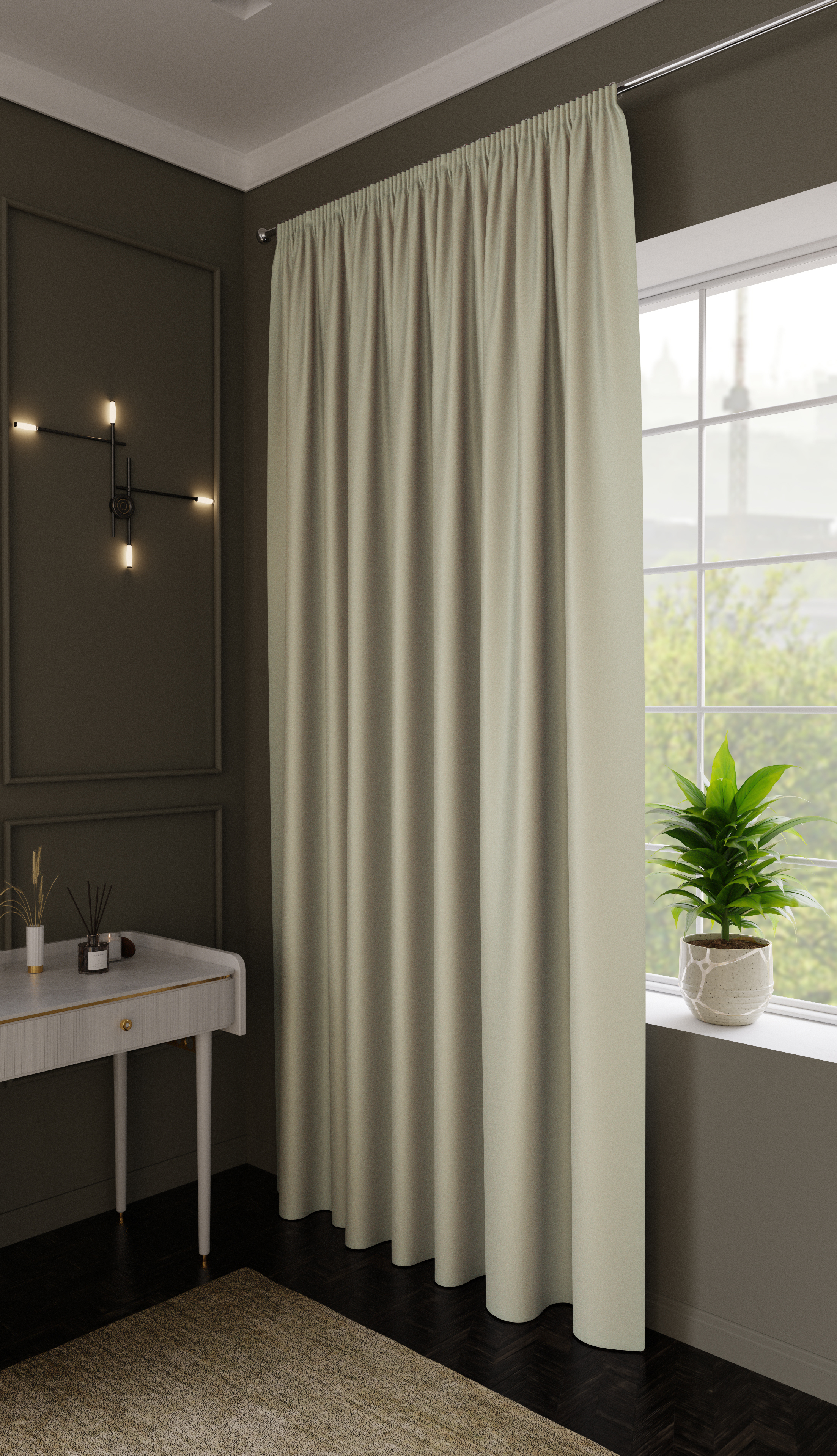 Изображение товара Штора на ленте Dora 200x280 см бежевый жаккард Россия