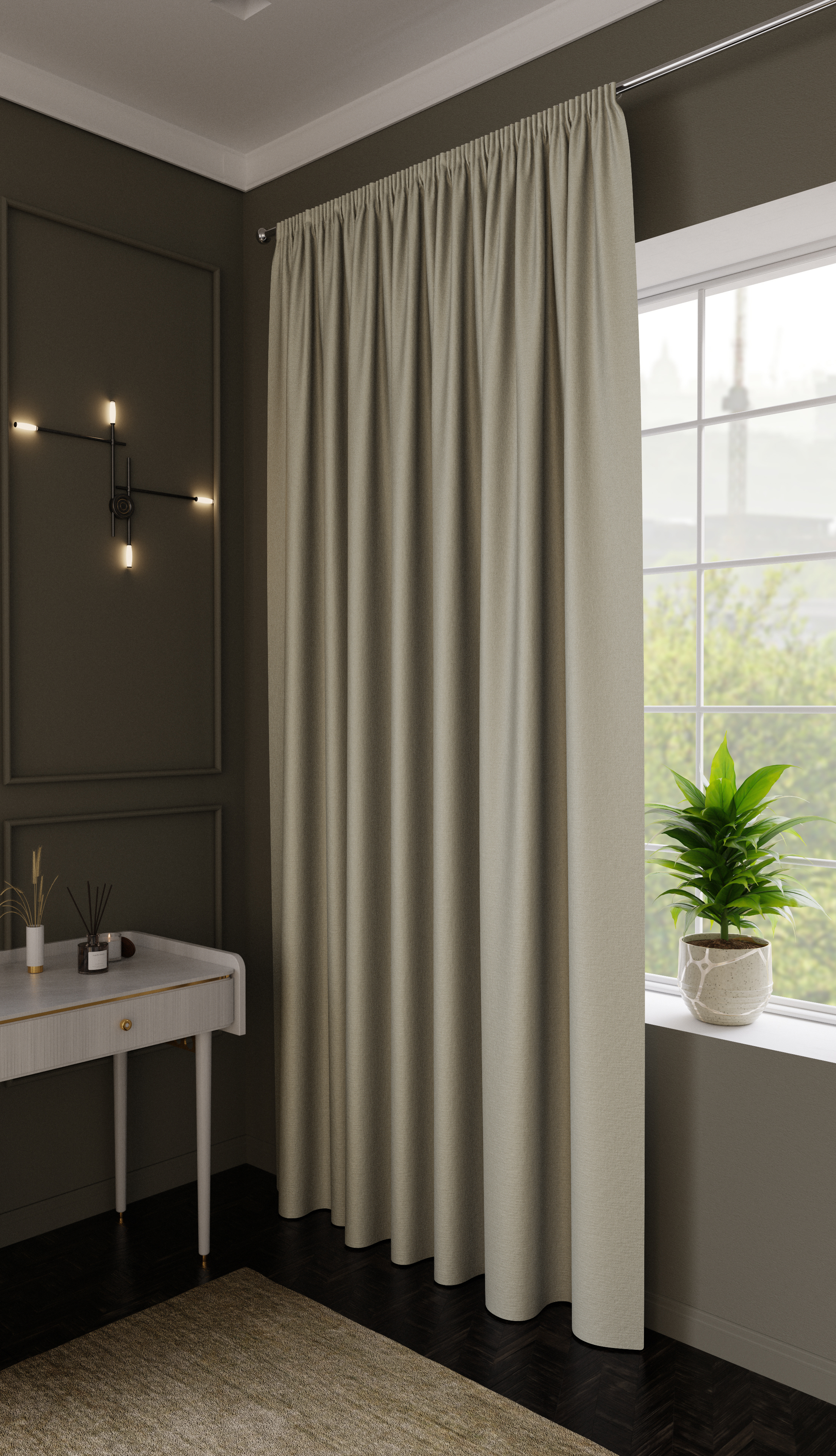 Изображение товара Штора на ленте Блейк 200x280 см цвет бежевый