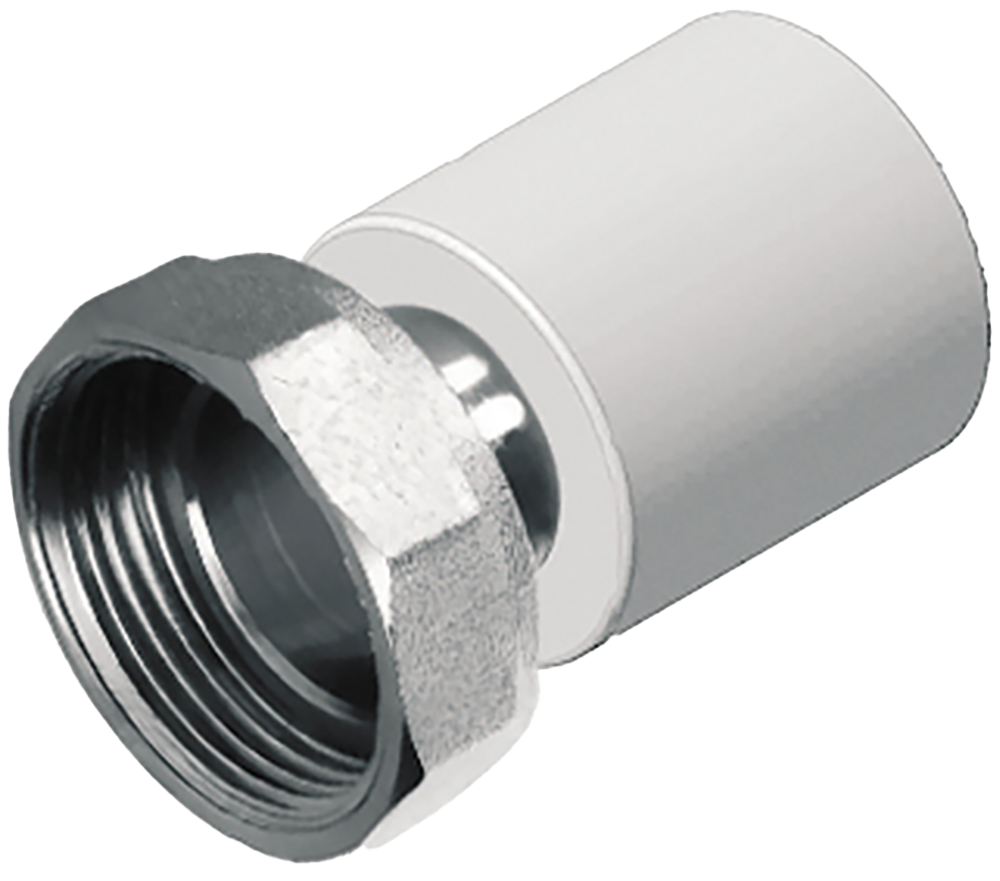 Изображение товара Муфта комбинированная с накидной гайкой Политэк 1 1/4"x32 мм ВР для водоснабжения и отопления