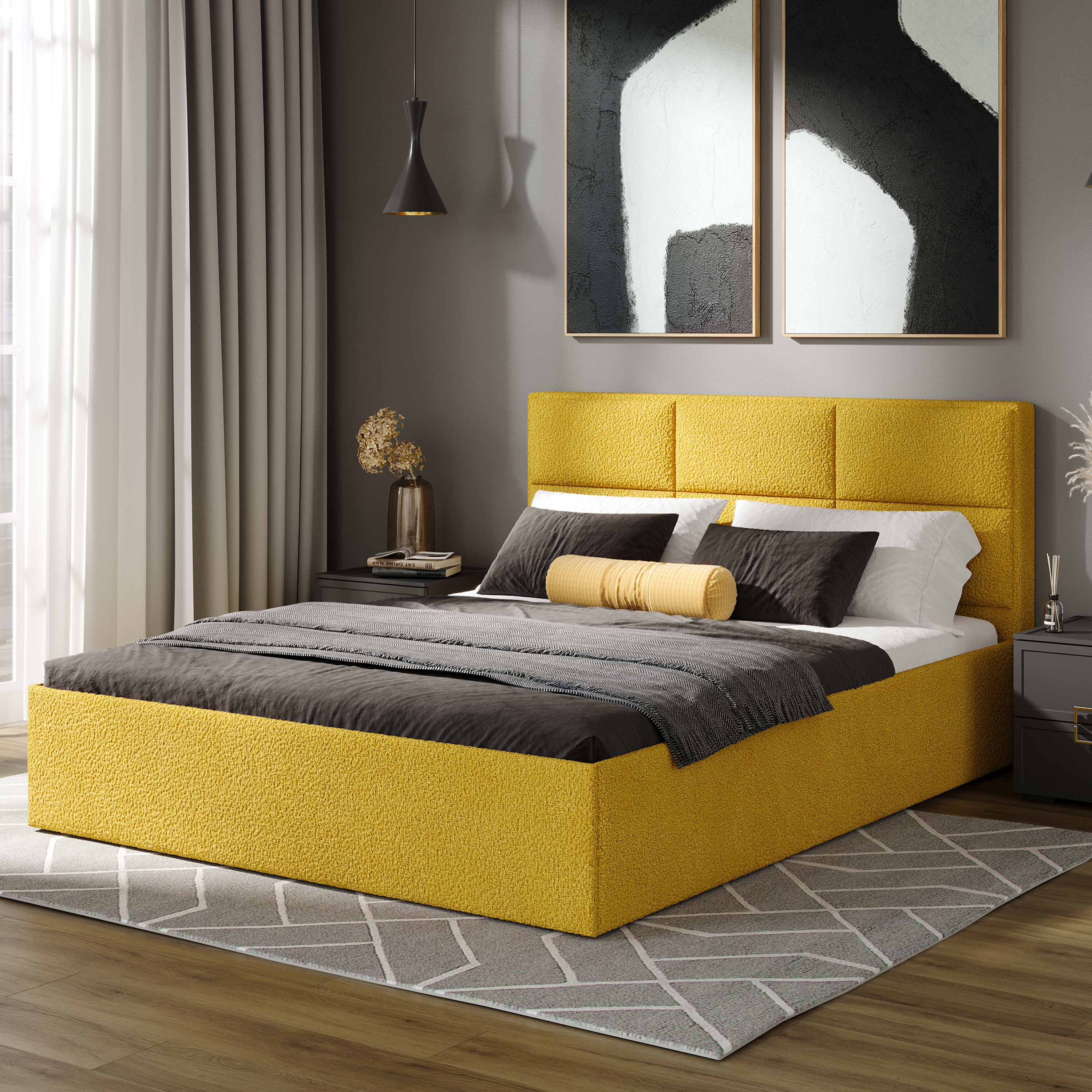 Изображение товара Кровать Трия Стелла 165x99x216 см ЛДСП и экомех Barni современная