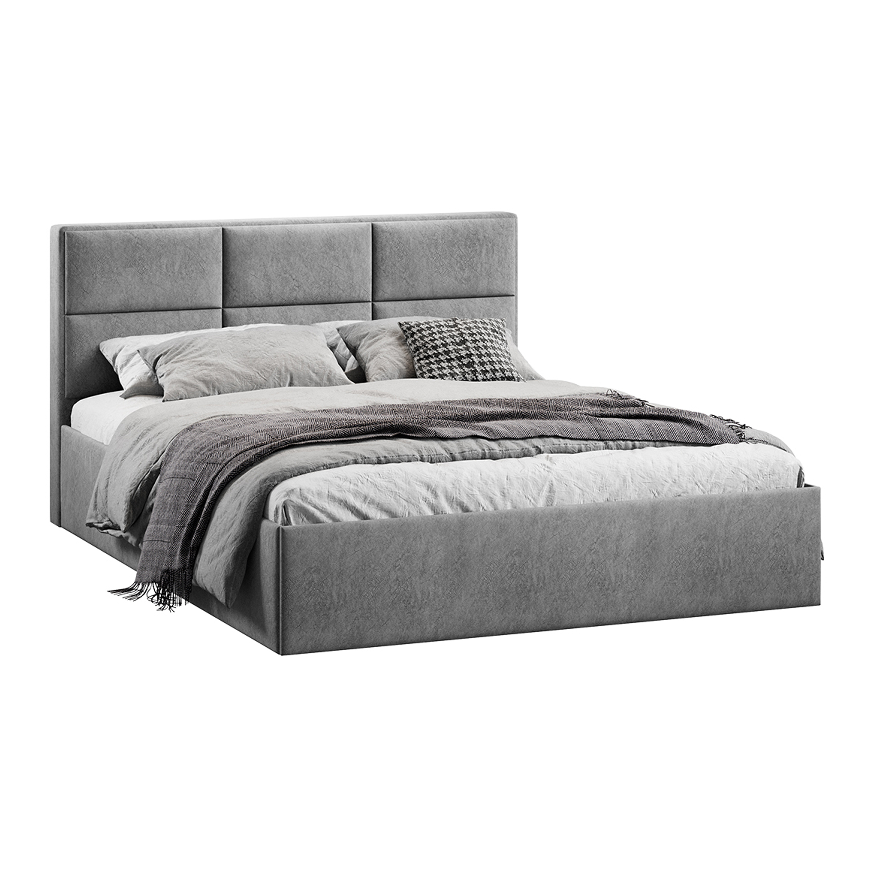 Изображение товара Современная кровать Трия 257382 из ДСП с подъемным механизмом и мягкой обивкой