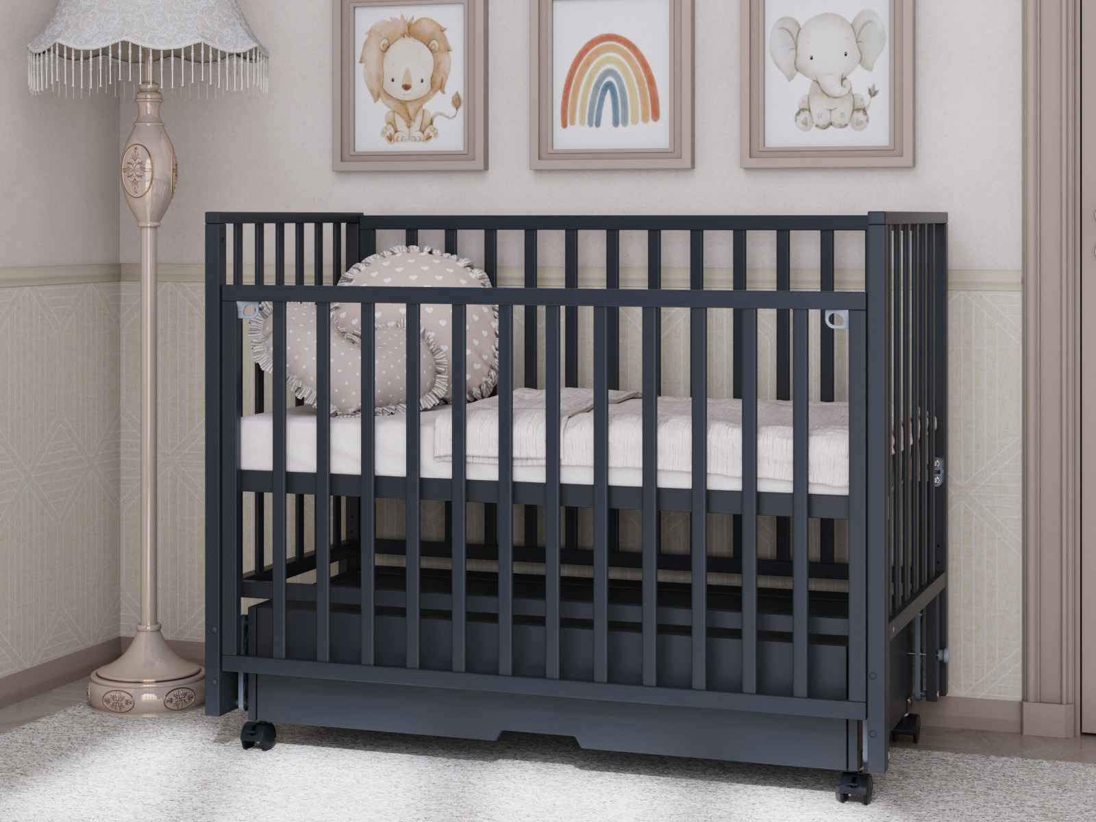 Изображение товара Кровать для новорожденных Incanto HOLLIE 68x104 см современная массив дерева