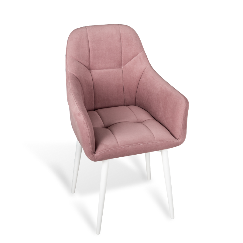 Изображение товара Стул Gloria Pink/White-1 AZZURRO MEBEL — велюровый, 57x89x60 см