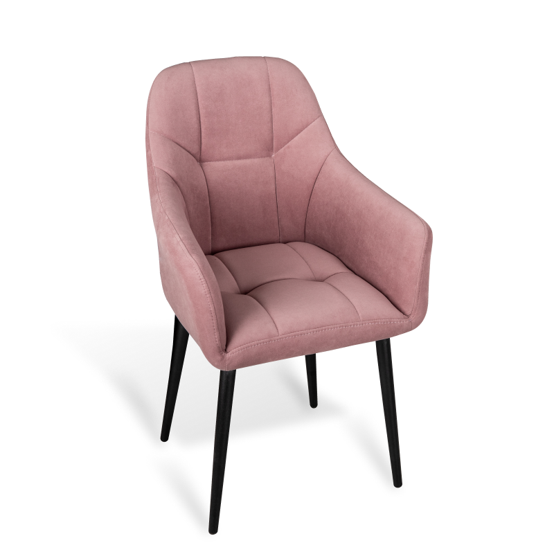 Изображение товара Стул AZZURRO MEBEL Gloria Pink/Black-1 Современный велюровый