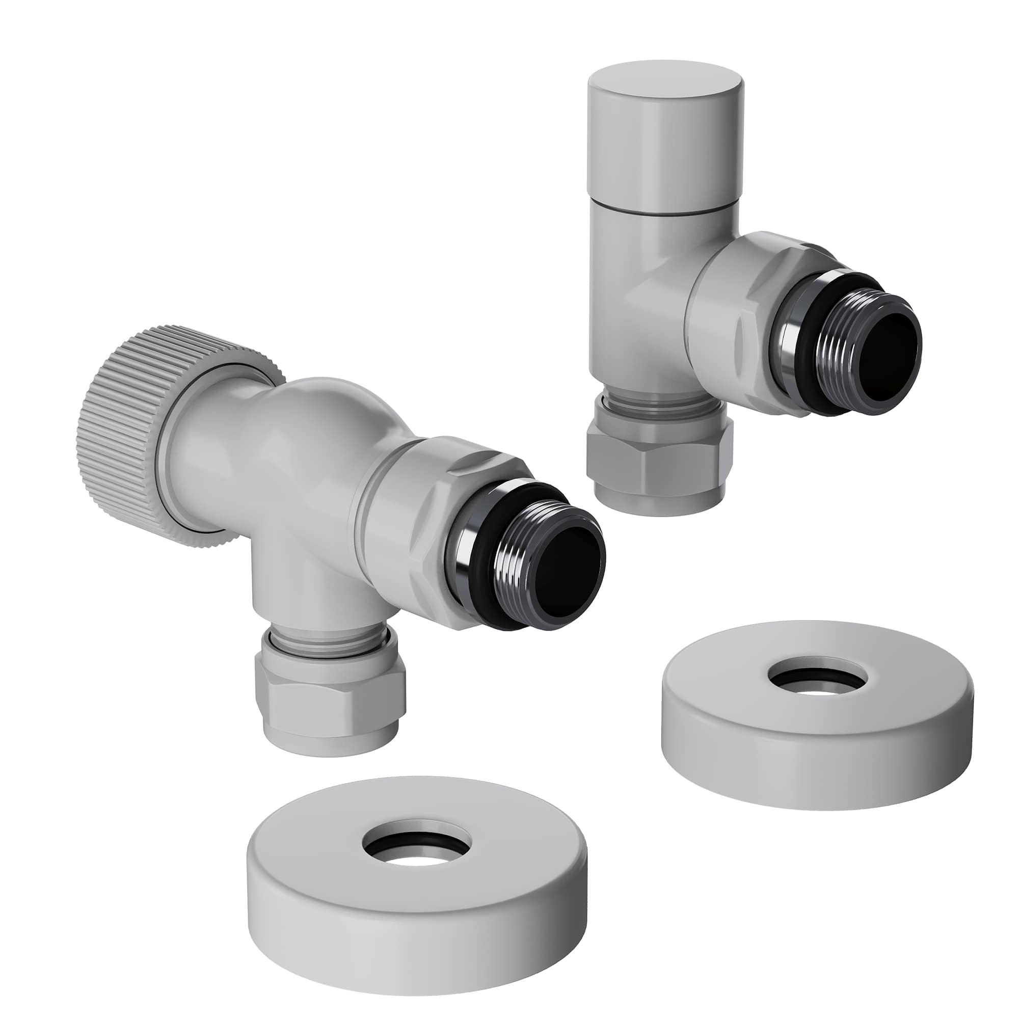 Изображение товара Термостатический комплект для радиатора осевой Royal Thermo Design Pro 1/2" латунь цвет белый
