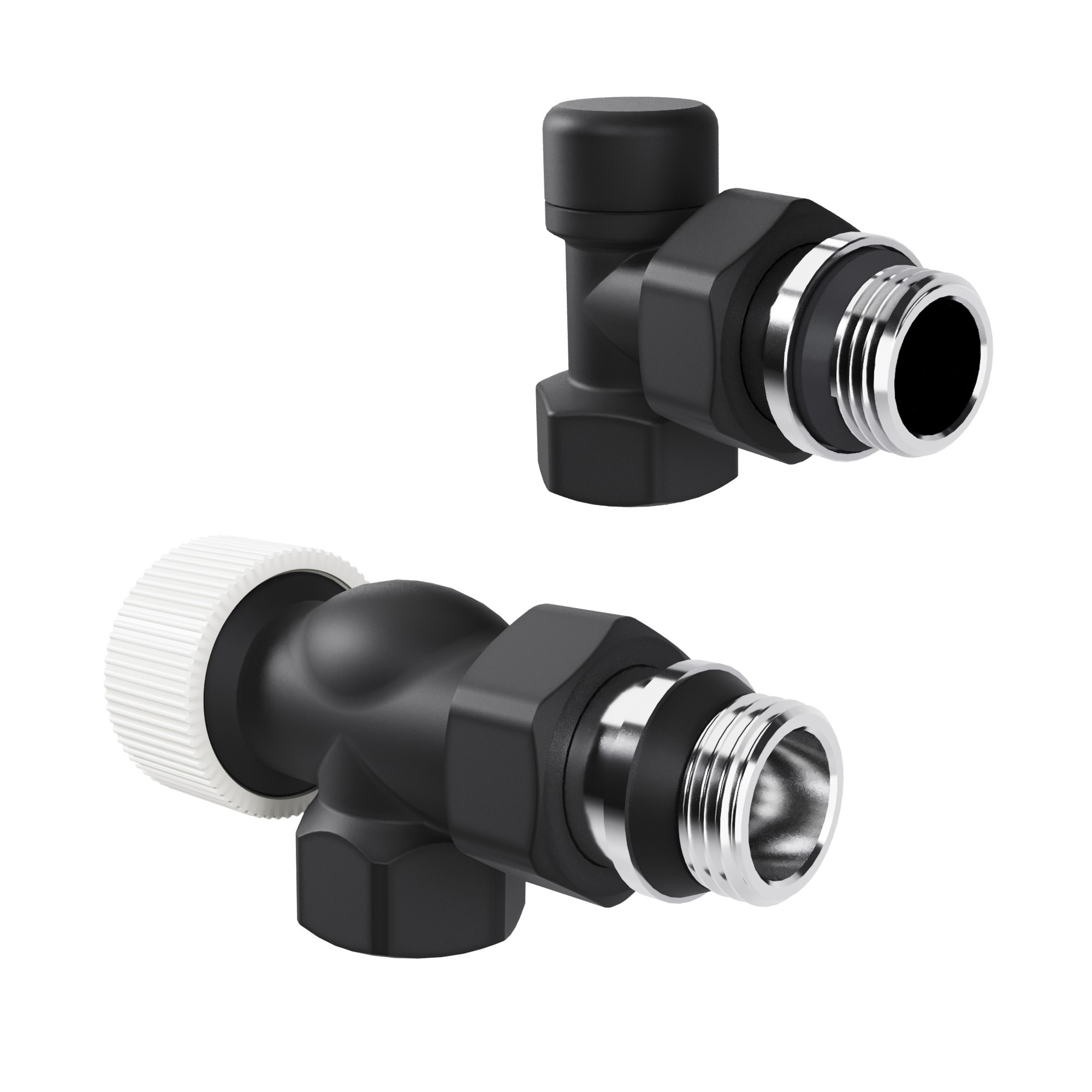 Изображение товара Термостатический комплект для радиатора Royal Thermo Design 1/2 черный латунь