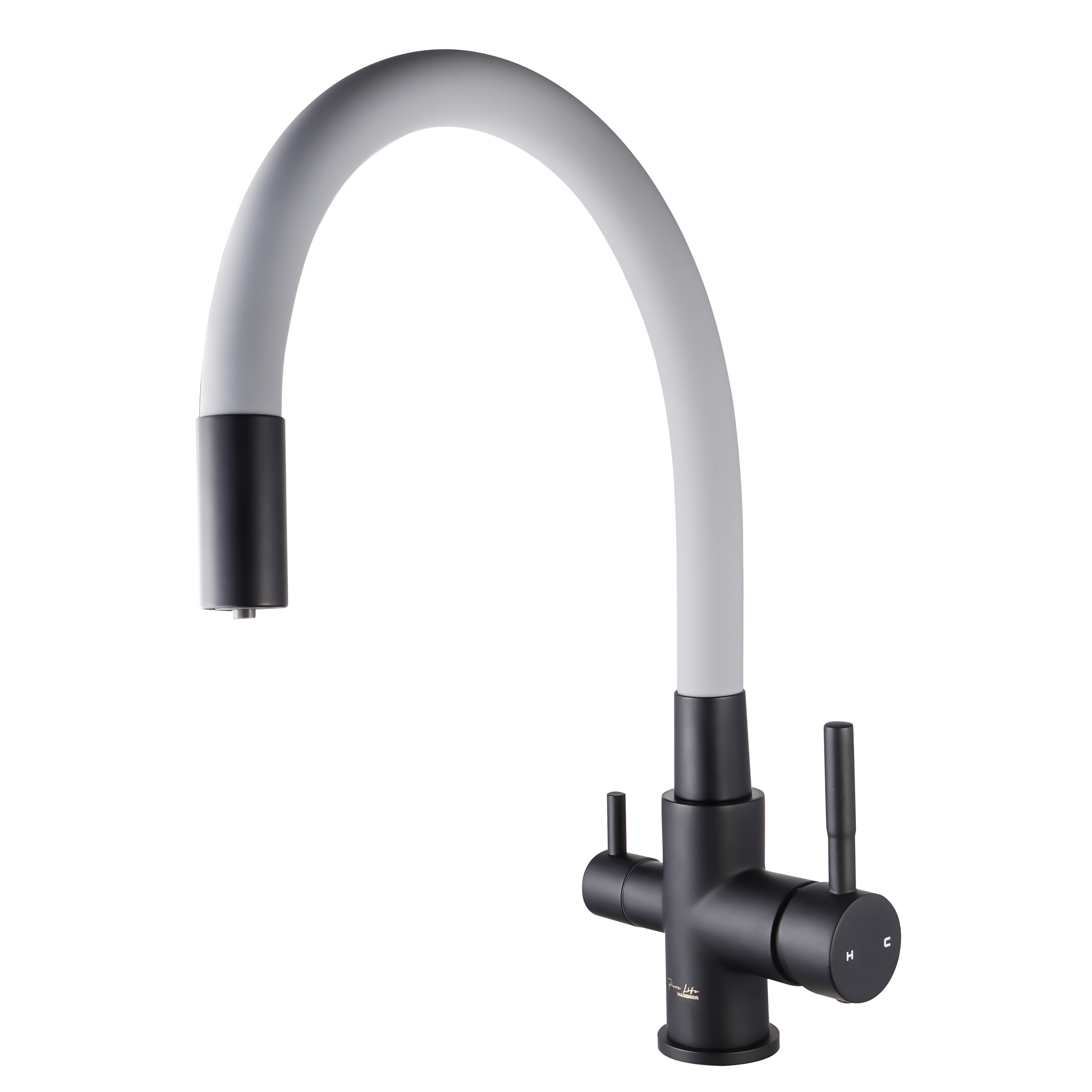 Изображение товара Смеситель для кухни Maxonor pure life PL4461-7/3 поворотный излив 192 см серебристый