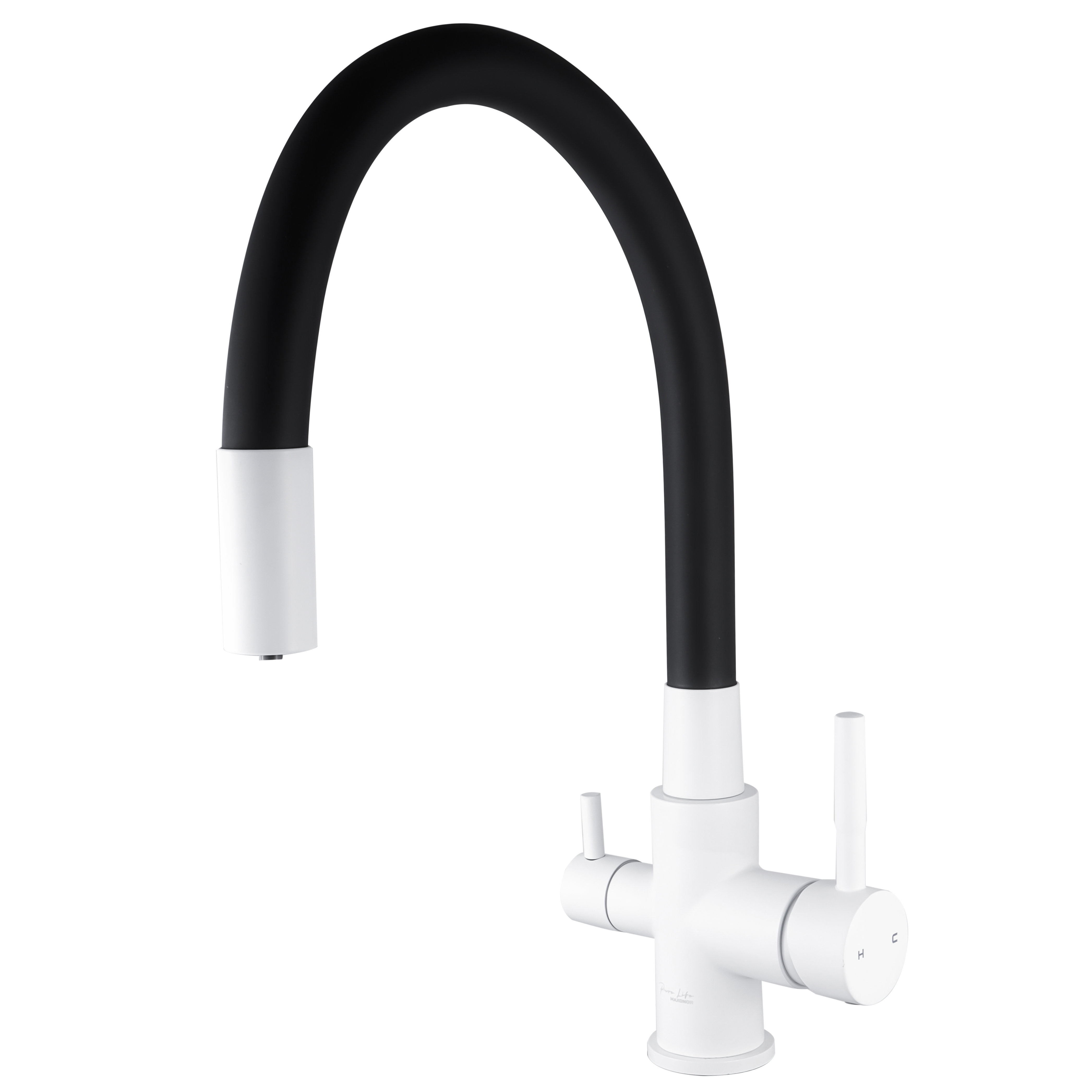 Изображение товара Смеситель для кухни Maxonor PURE LIFE PL4461-8/7 поворотный излив 192 см белый
