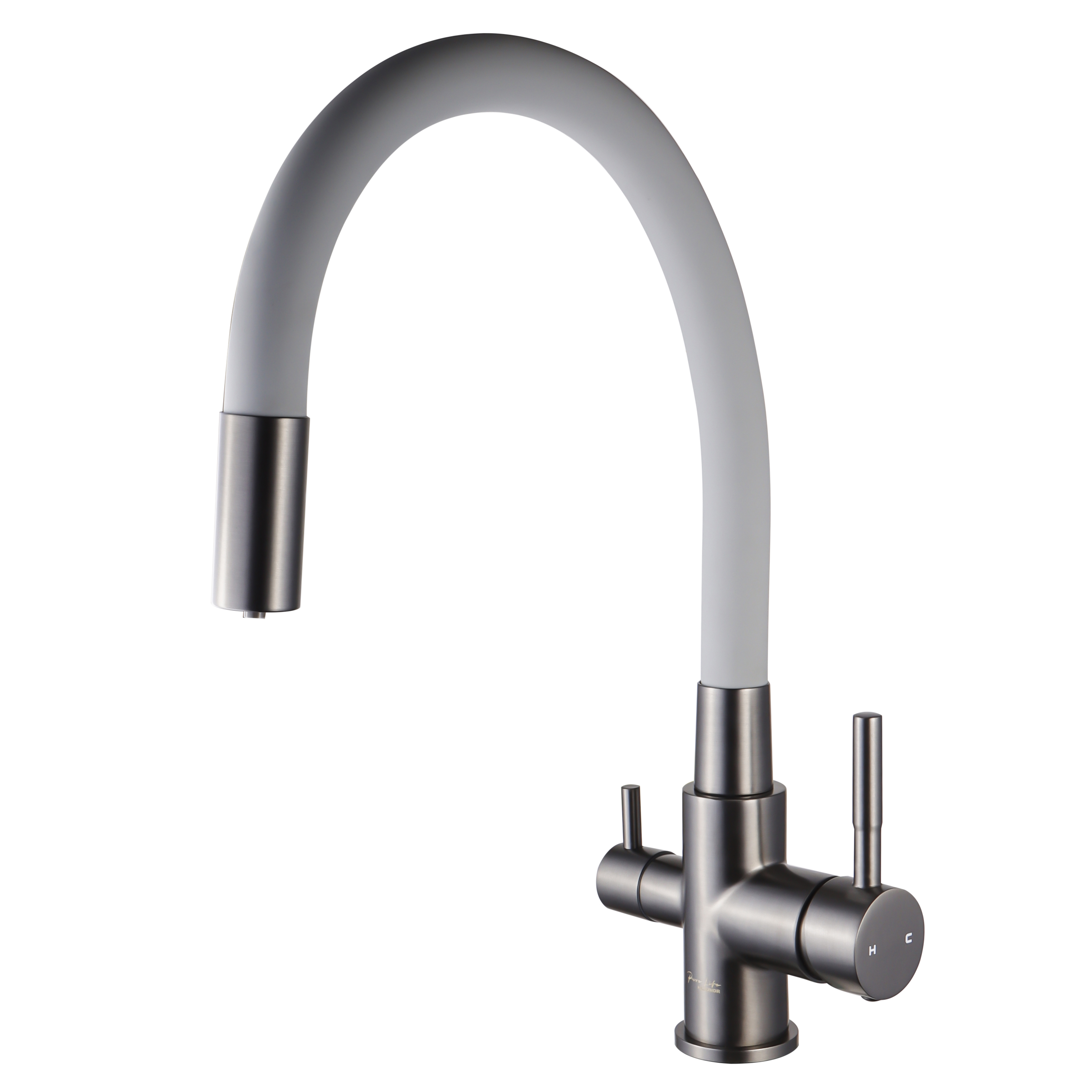 Изображение товара Смеситель для кухни Maxonor pure life PL4461-9/3 поворотный излив 192 см цвет пепельный