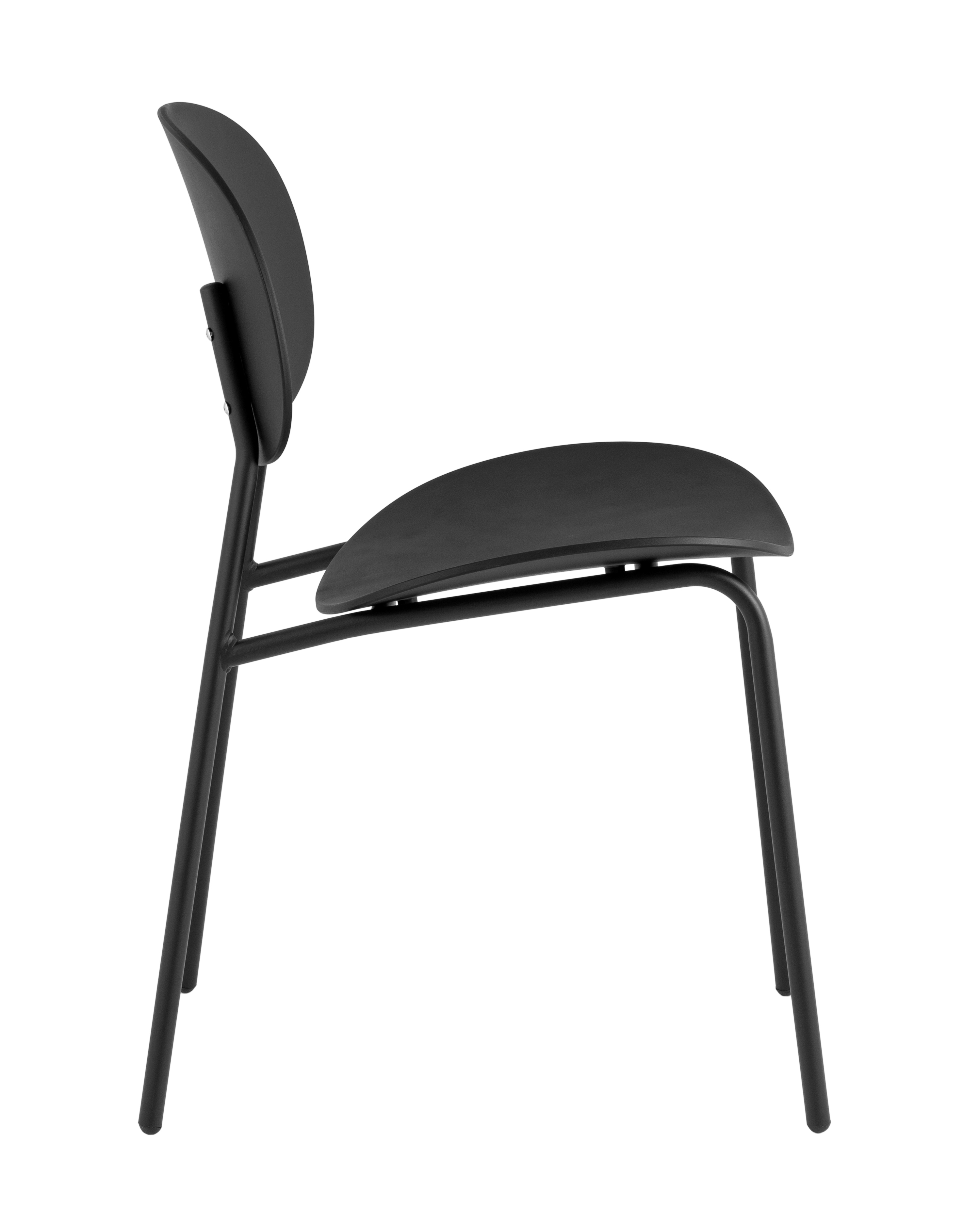 Изображение товара Комплект стульев Edie 4 шт пластиковые черные для кухни