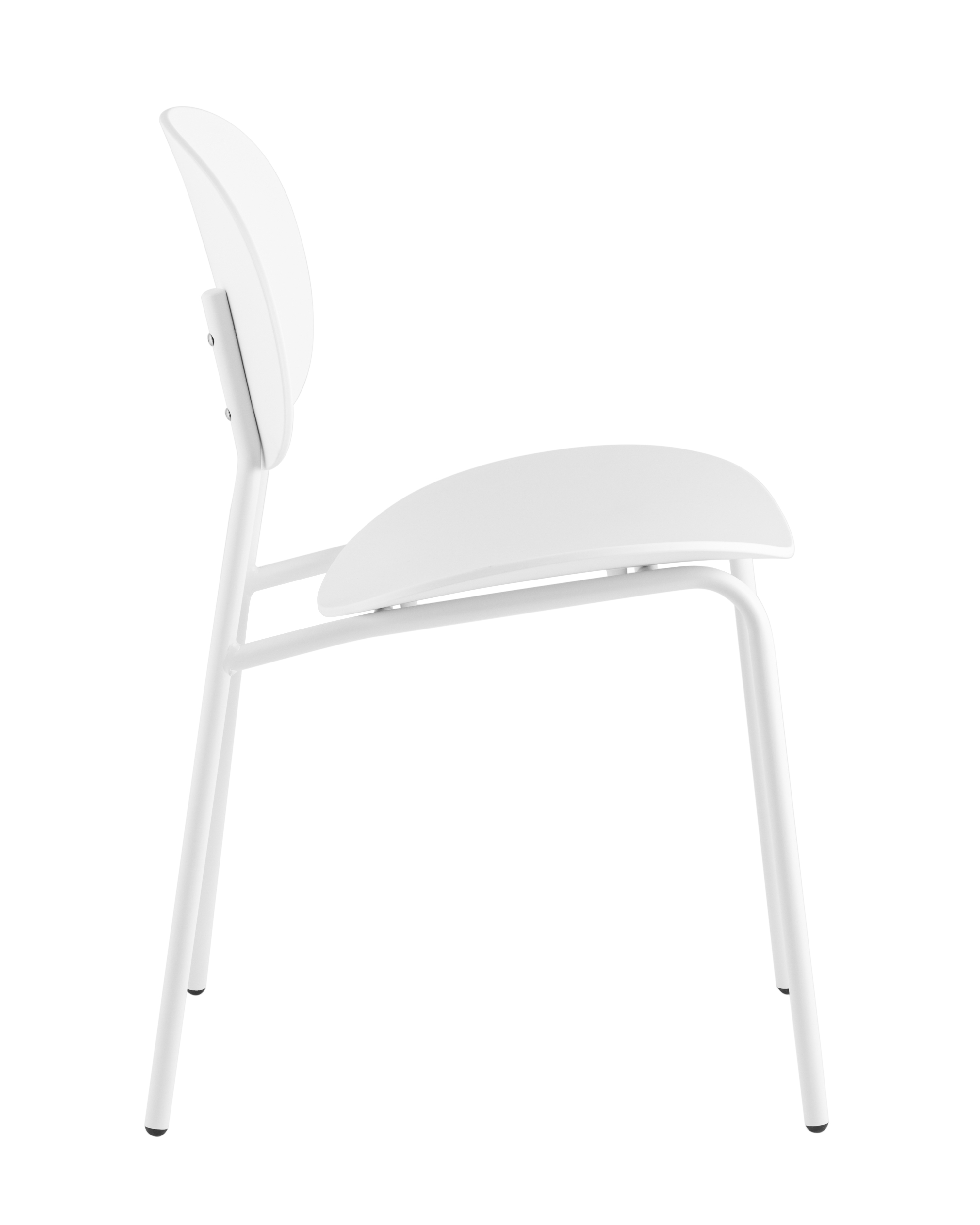 Изображение товара Комплект из 4 пластиковых стульев stool group Edie для кухни и улицы белый