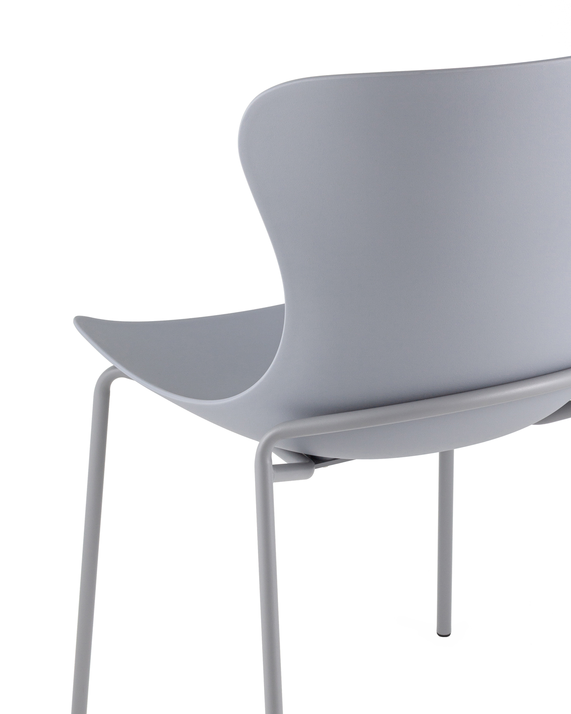 Изображение товара Обеденный пластиковый стул Stool group Shaya D-025A серый современный стиль