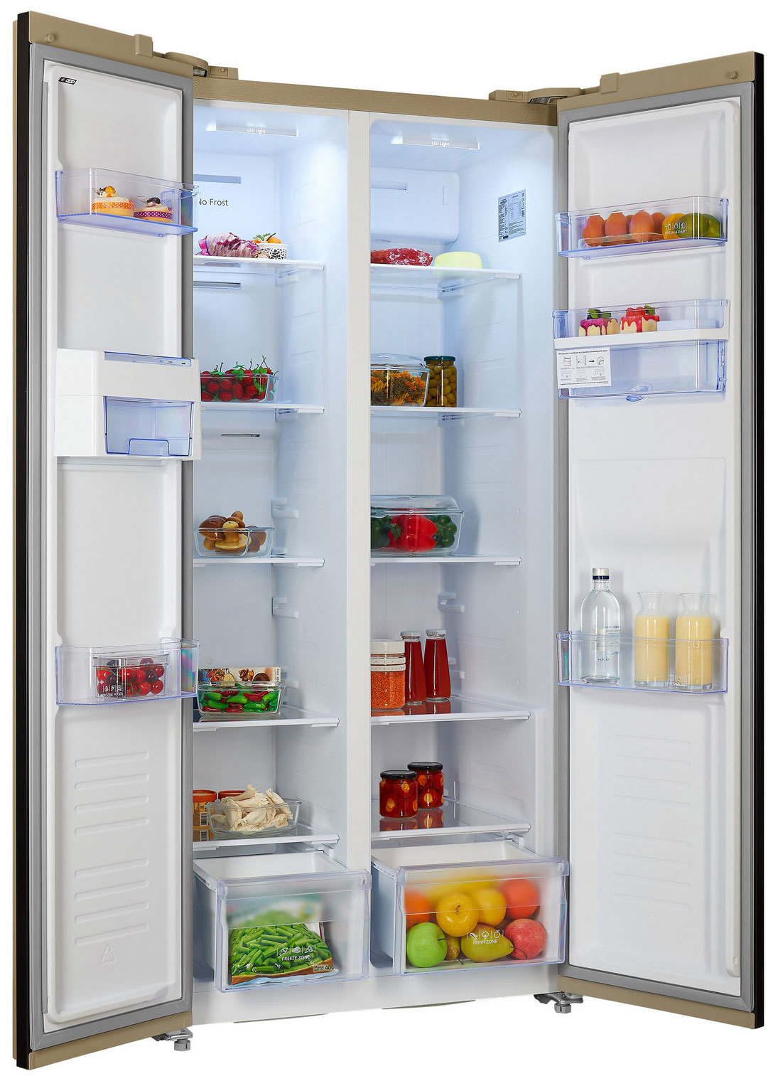 Изображение товара Отдельностоящий холодильник NORDFROST RFS 484D NFH inverter 472 л цвет шампань