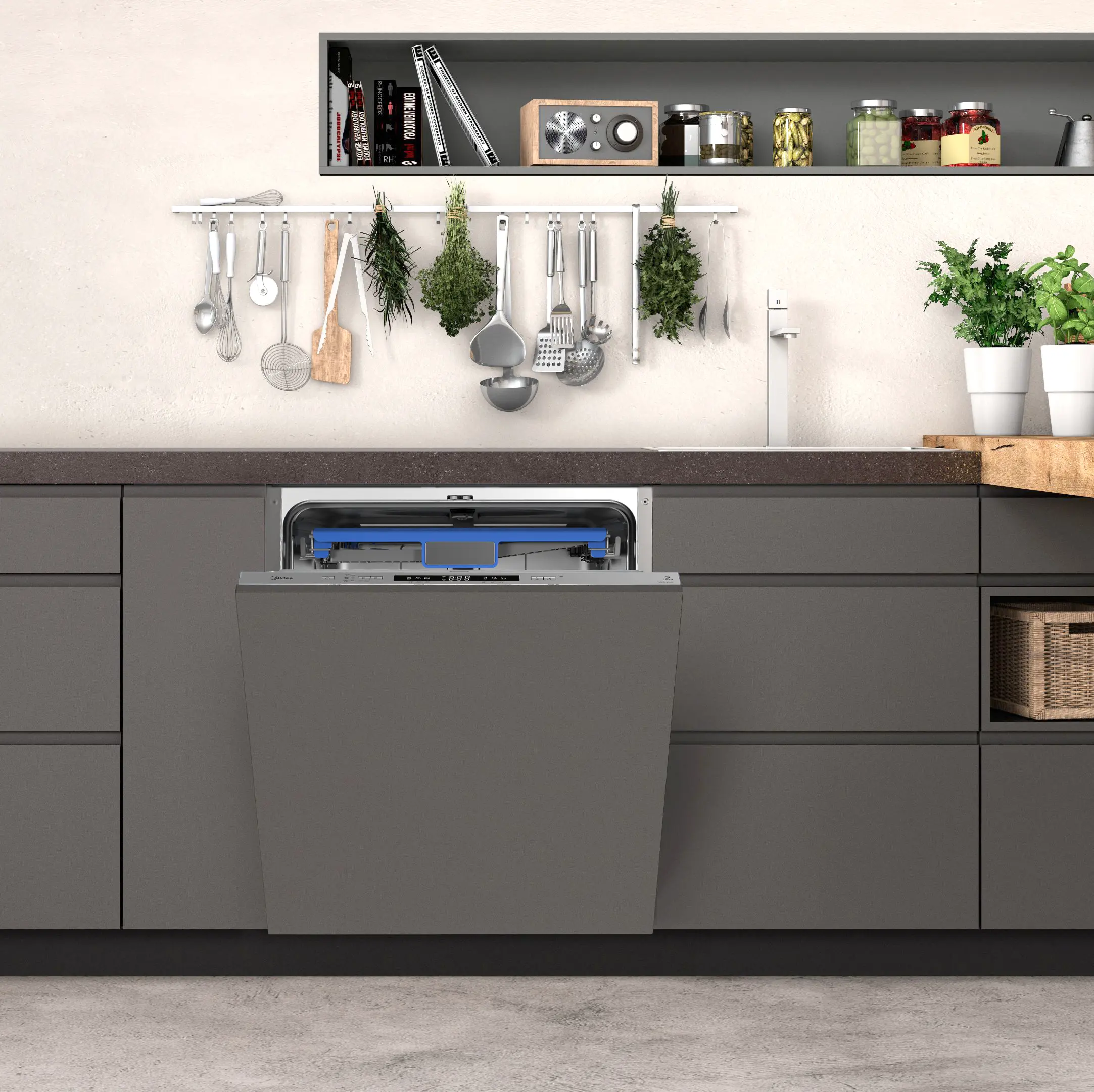 Встраиваемая посудомоечная машина Midea MID60S300I 60 см 6 программ цвет серебро - 6