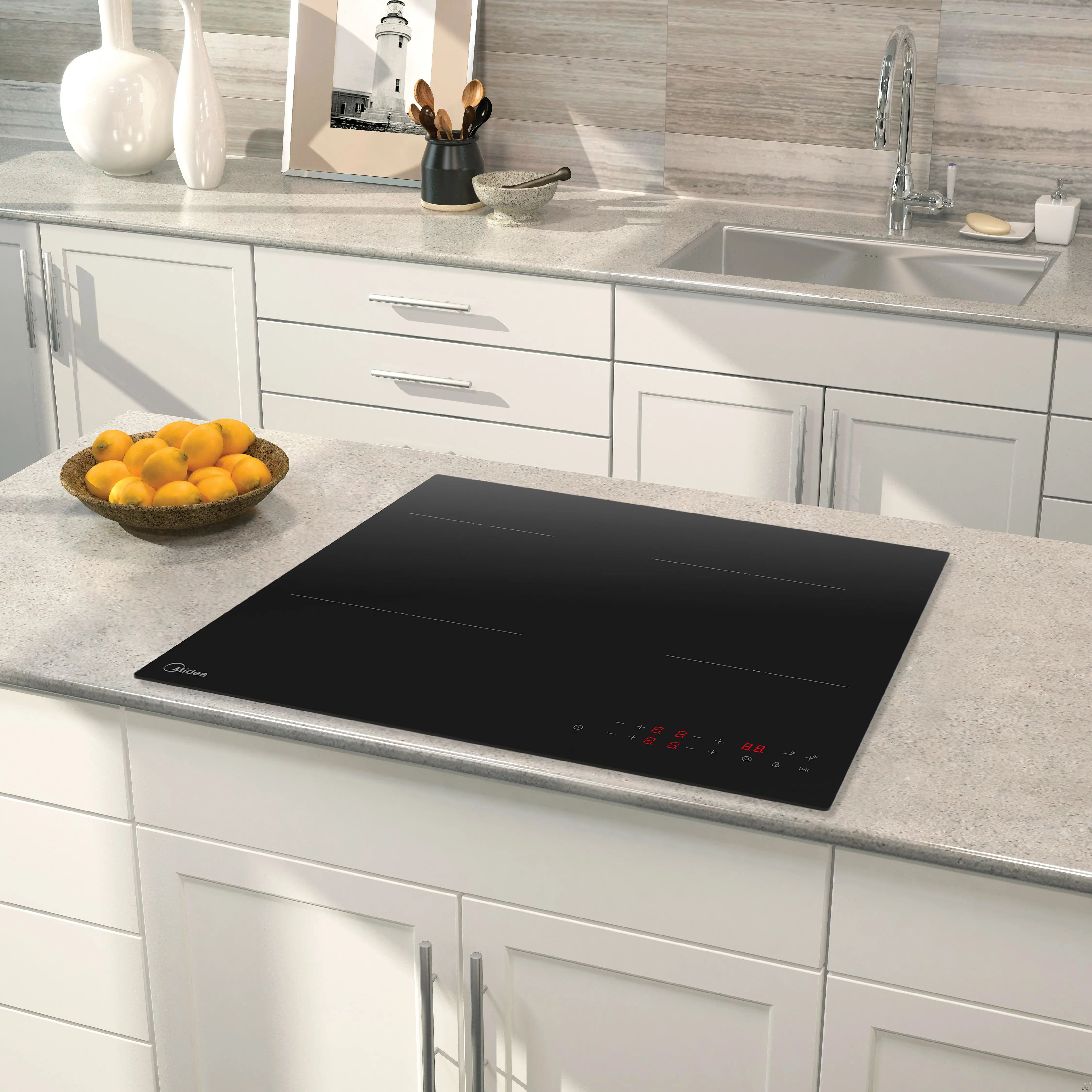 Электрическая варочная панель Midea MCH64302 52 см 4 конфорки цвет черный - 7