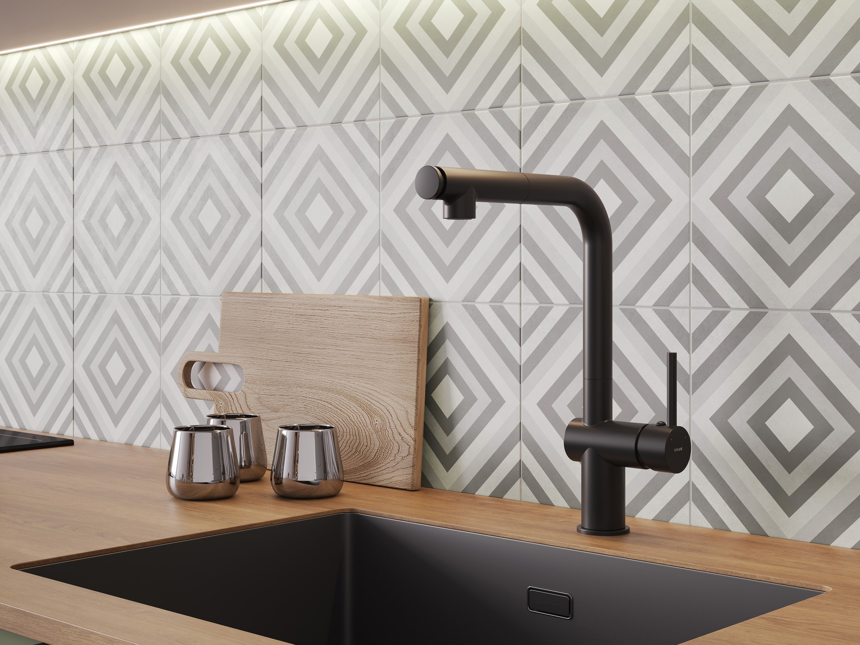Изображение товара Глазурованный керамогранит Cersanit Rombix 42x42 см 1.587 м² матовый цвет серый