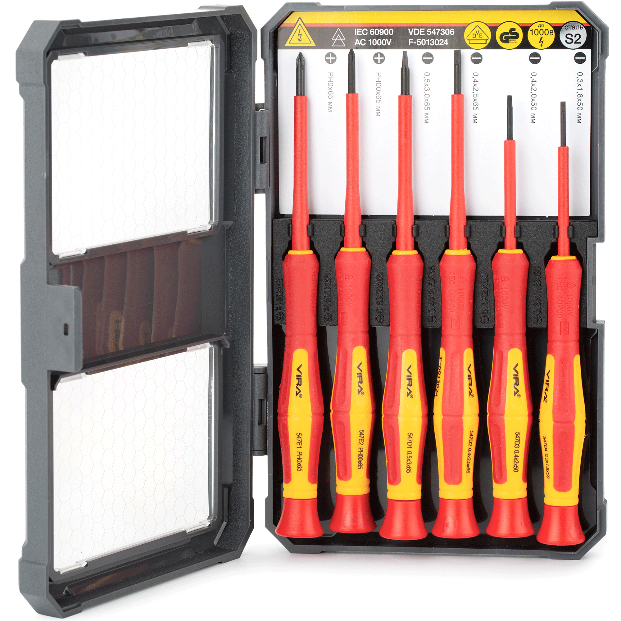 Изображение товара Набор отверток диэлектрических Rage 397037, 6 шт. для электромонтажных работ