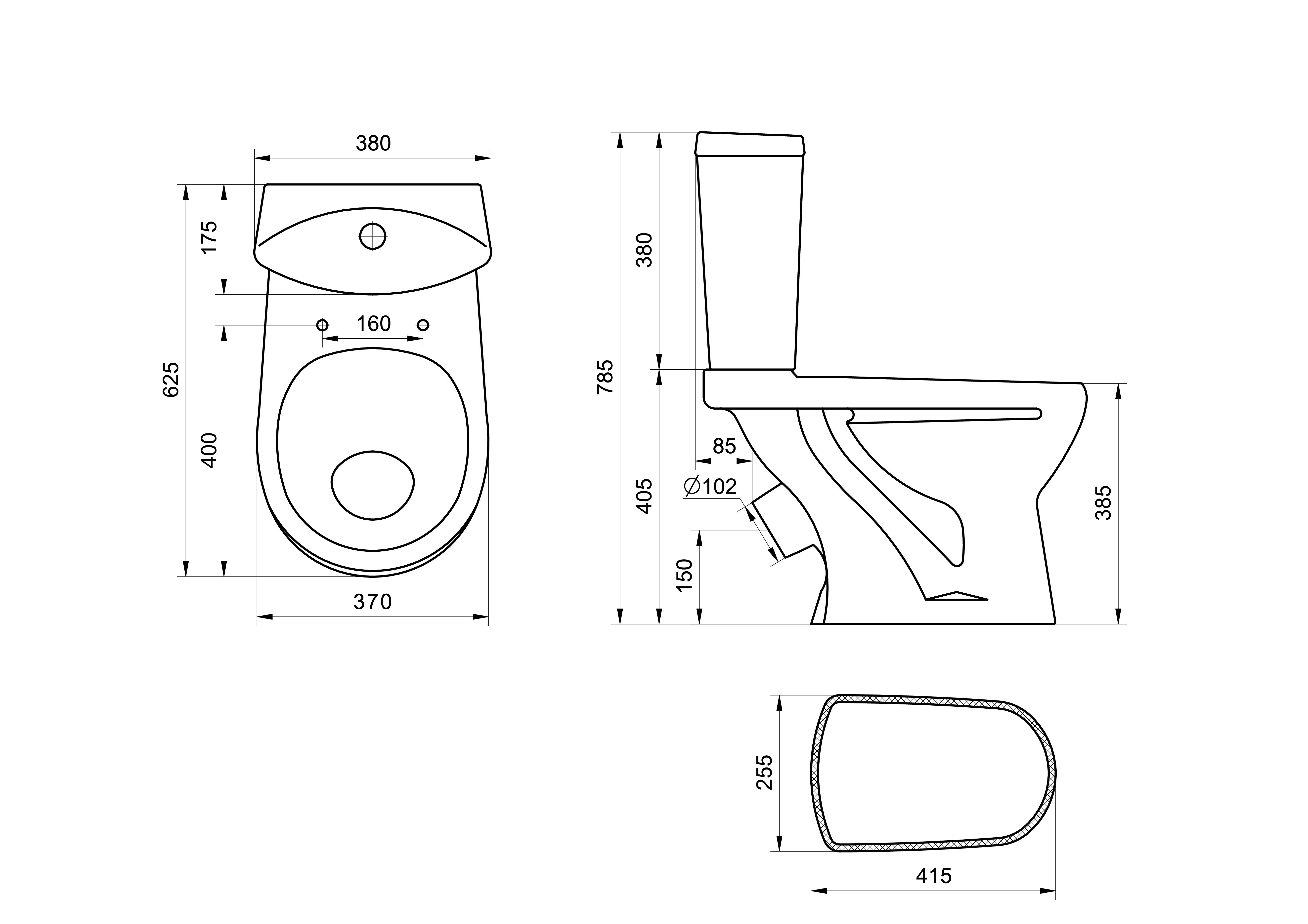 Изображение товара Унитаз-компакт Ультра SANTERI белый надежный современный стильный