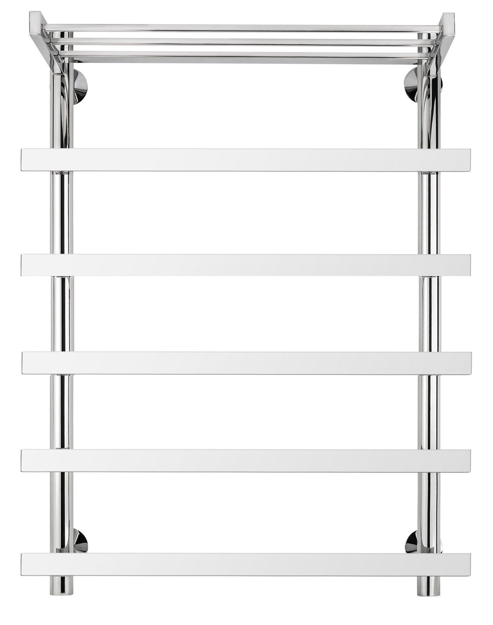 Изображение товара Полотенцесушитель электрический Secado Понтида 1 СП правый 600x800 мм 300 Вт с терморегулятором и полкой лесенка цвет хром