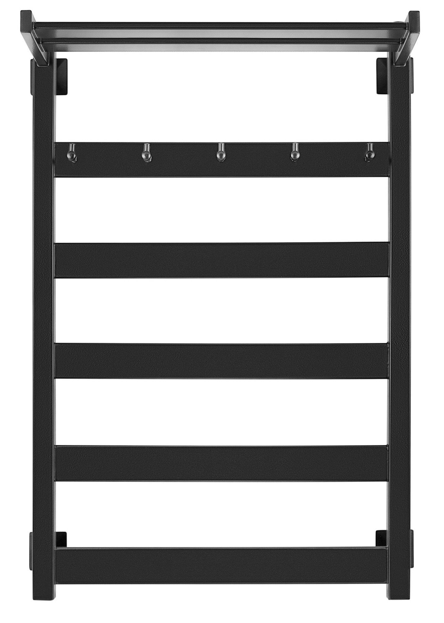 Изображение товара Полотенцесушитель электрический Secado Комано 1 КСП левый 500x800 мм 300 Вт с терморегулятором и полкой лесенка цвет черный матовый