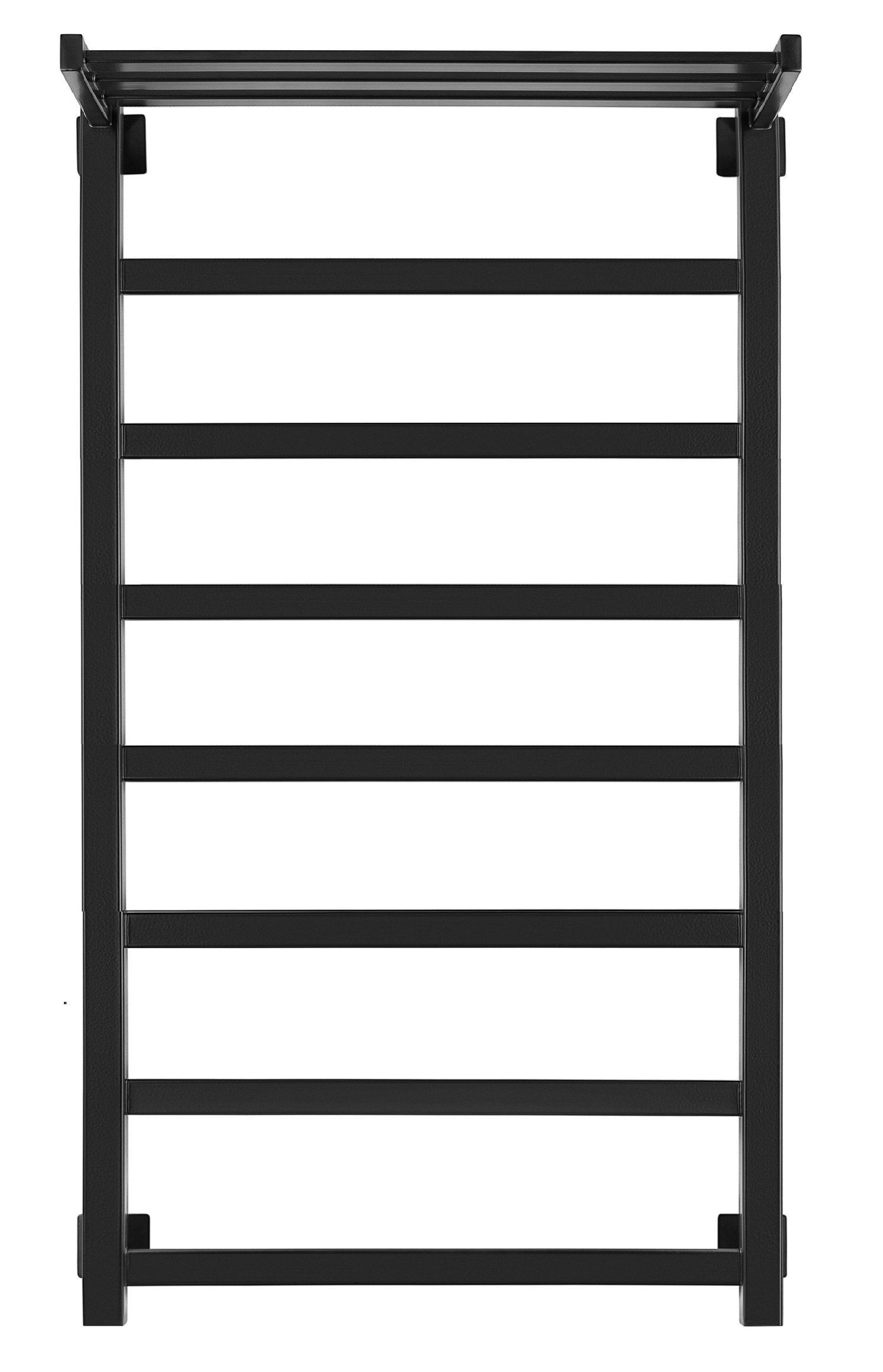 Изображение товара Полотенцесушитель электрический Secado Корсико 1 СП L 500x1000 мм 300 Вт с терморегулятором и полкой лесенка цвет черный матовый