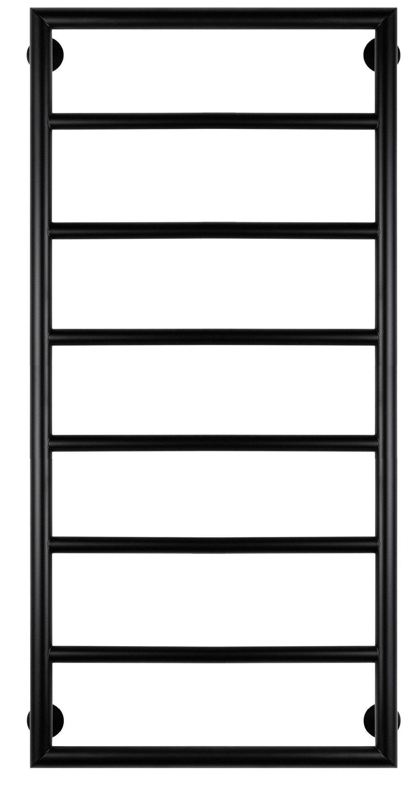 Изображение товара Полотенцесушитель водяной лесенка Secado Парма 2 1000x500 мм универсальная подводка нержавеющая сталь цвет черный