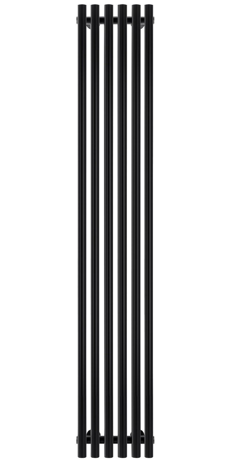 Изображение товара Полотенцесушитель электрический Secado Бергамо плюс 6 правый 330x1800 мм 600 Вт с терморегулятором I-образный цвет черный матовый