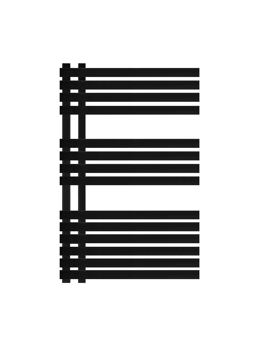 Изображение товара Полотенцесушитель электрический Secado Коредо правый 500x1000 мм 300 Вт с терморегулятором лесенка цвет черный матовый