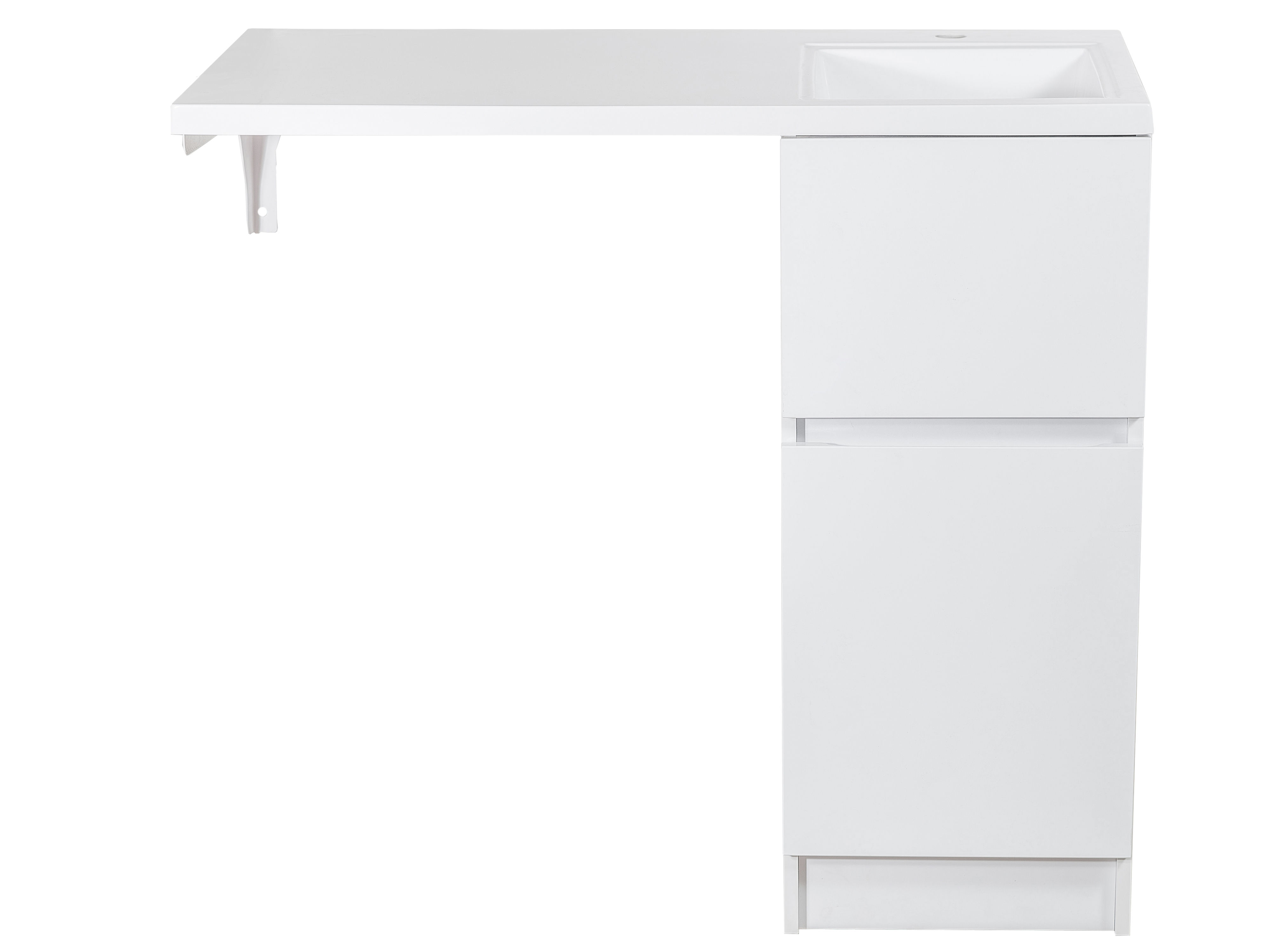 Изображение товара Тумба для стиральной машины Терни KONSENSA напольная 38 см под раковину 100 см цвет белый