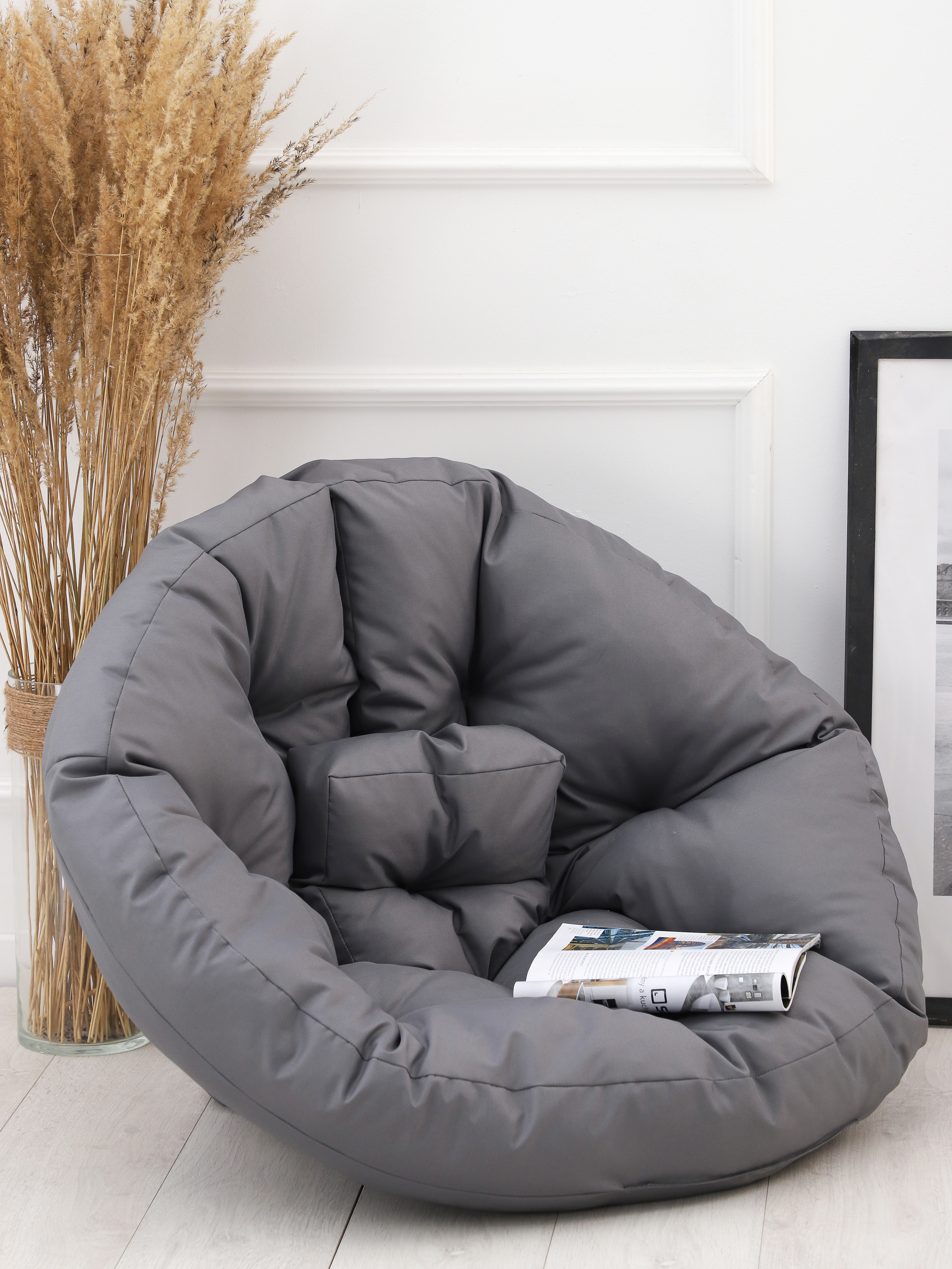 Изображение товара Кресло трансформер Bio-Line Оксфорд 70x70 серого цвета для дома и улицы