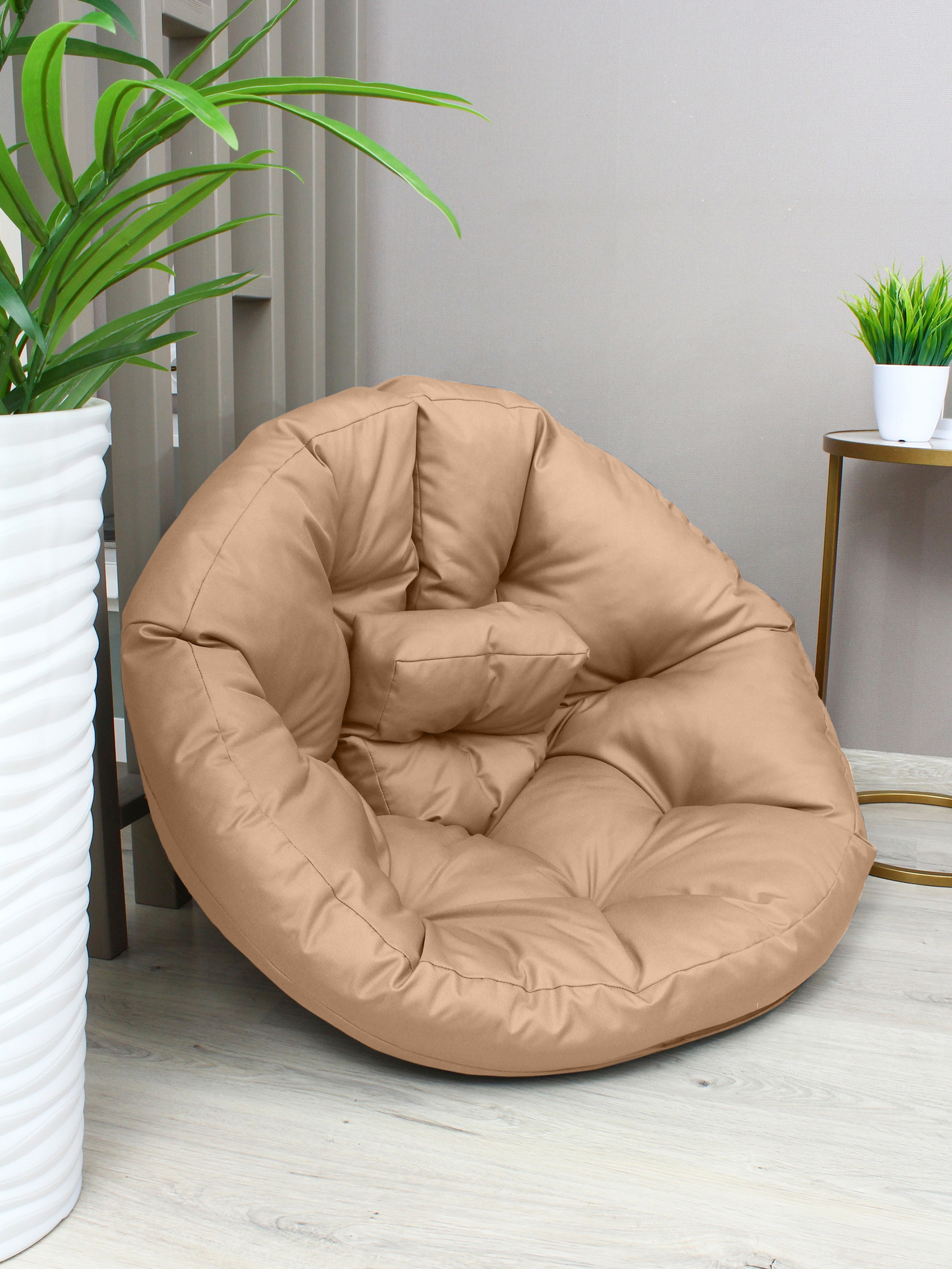 Изображение товара Кресло трансформер Bio-Line Оксфорд 70x70 см бежевый комфортное и практичное