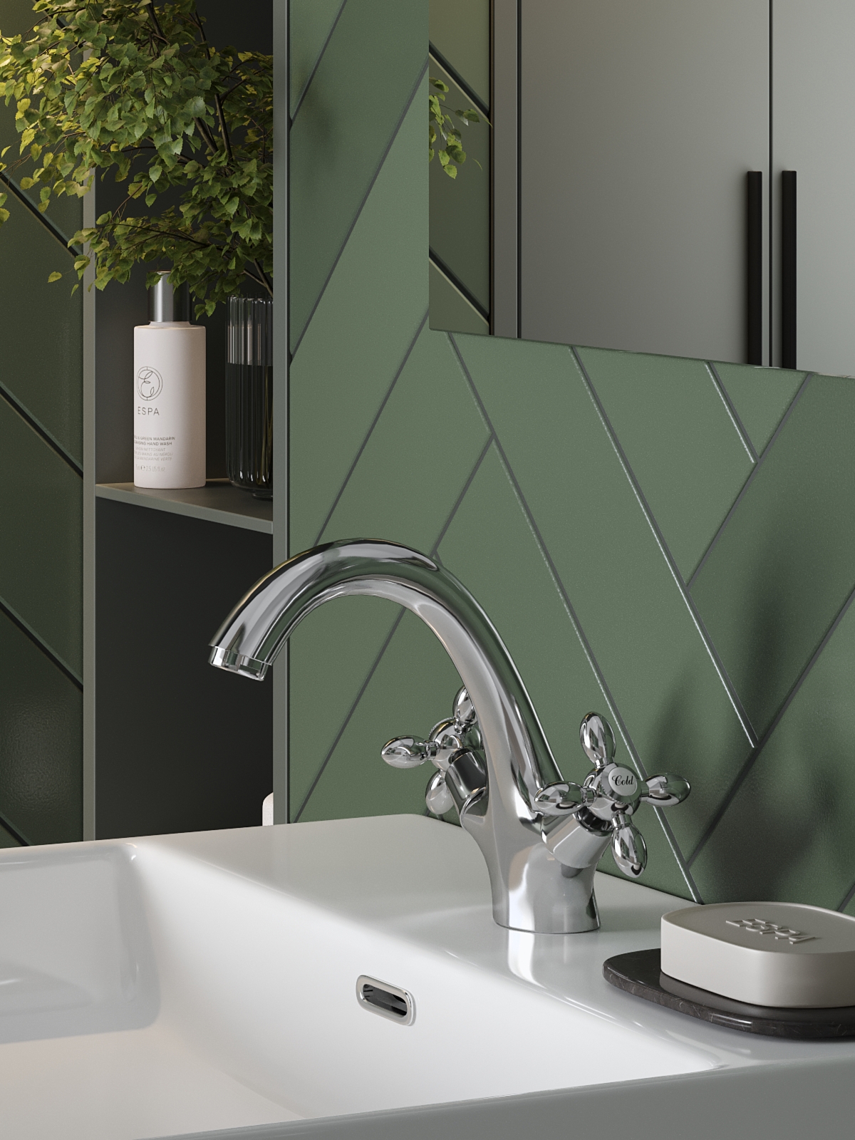 Изображение товара Двухвентильный смеситель для раковины Agger TL-1902100 хром Германия