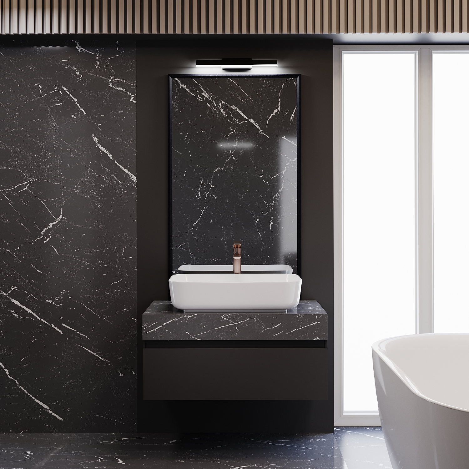 Изображение товара Раковина Wellsee preen 20218311R 60 см белая с kompletом аксессуаров