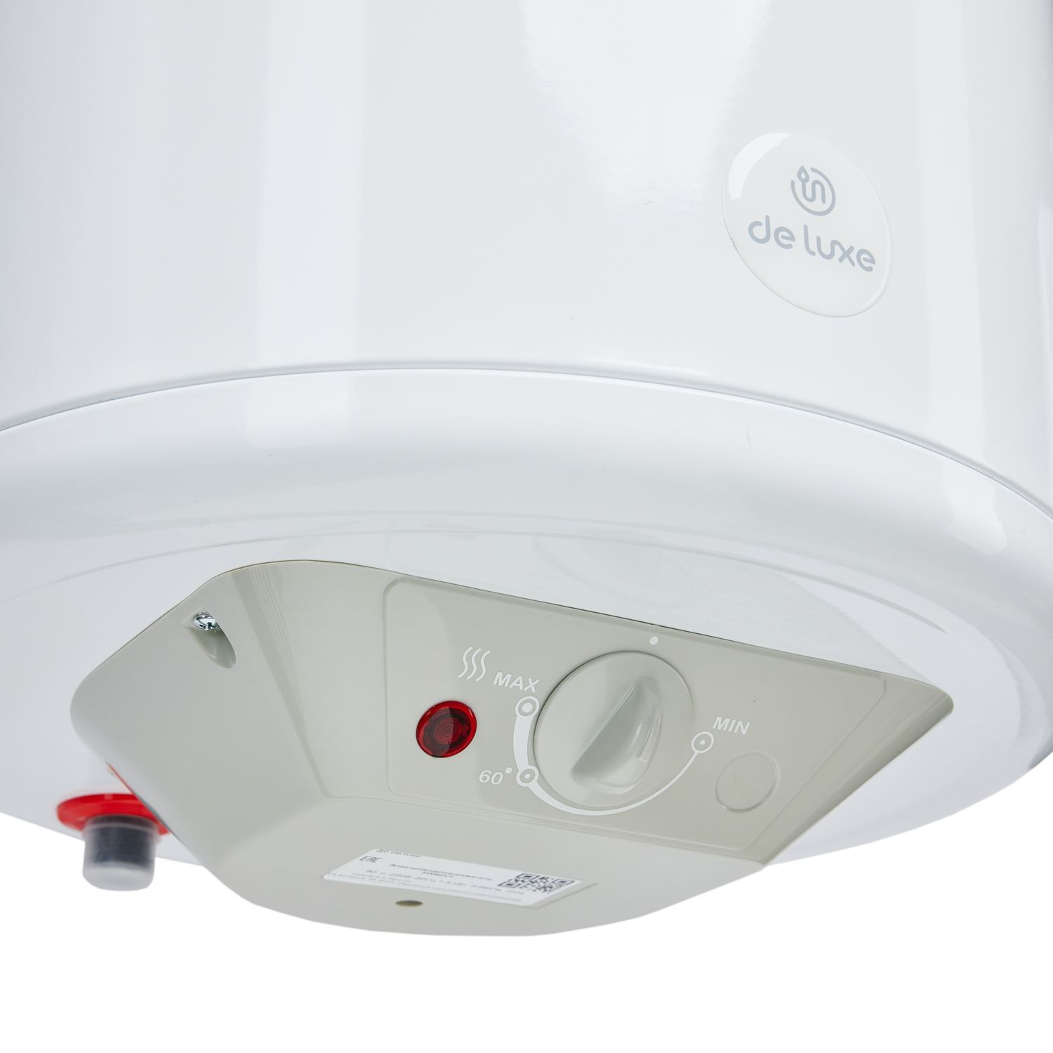 Изображение товара Накопительный водонагреватель электрический 40 л De luxe 3w40v1 1.5 кВт металл мокрый ТЭН