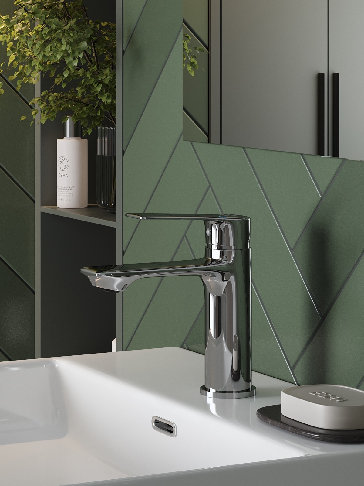 Изображение товара Однорычажный смеситель для раковины Agger TL-2402100 хромированный Германия