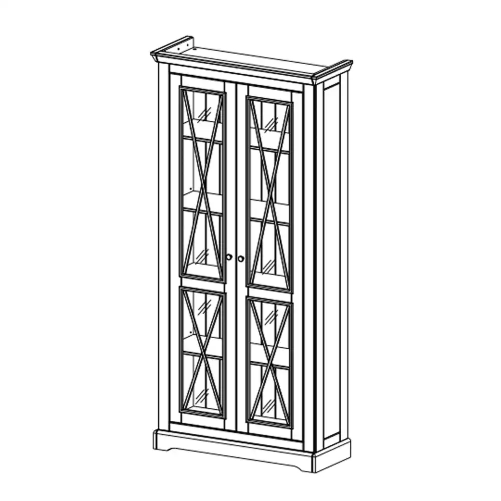 Изображение товара Шкаф-витрина Форест 99.6x213.7 см из массива сосны