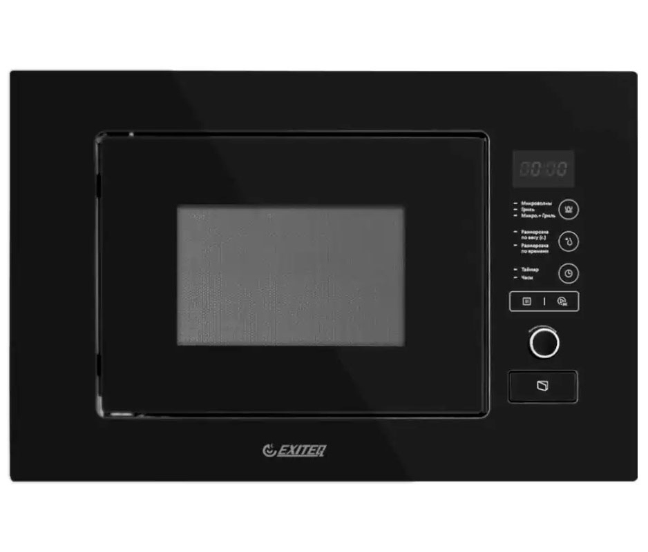 Изображение товара Встраиваемая микроволновая печь Exiteq EXM-108 20 л черный с грилем и электронным управлением