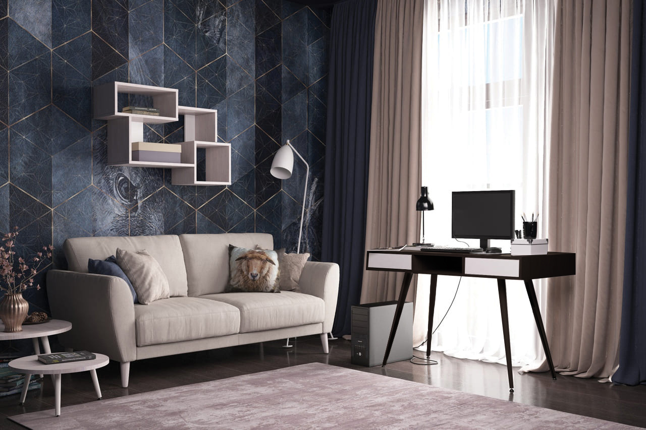 Изображение товара Многофункциональный стол ГК аквилон Smart_2_venge_white 120x79x60 см белый венге