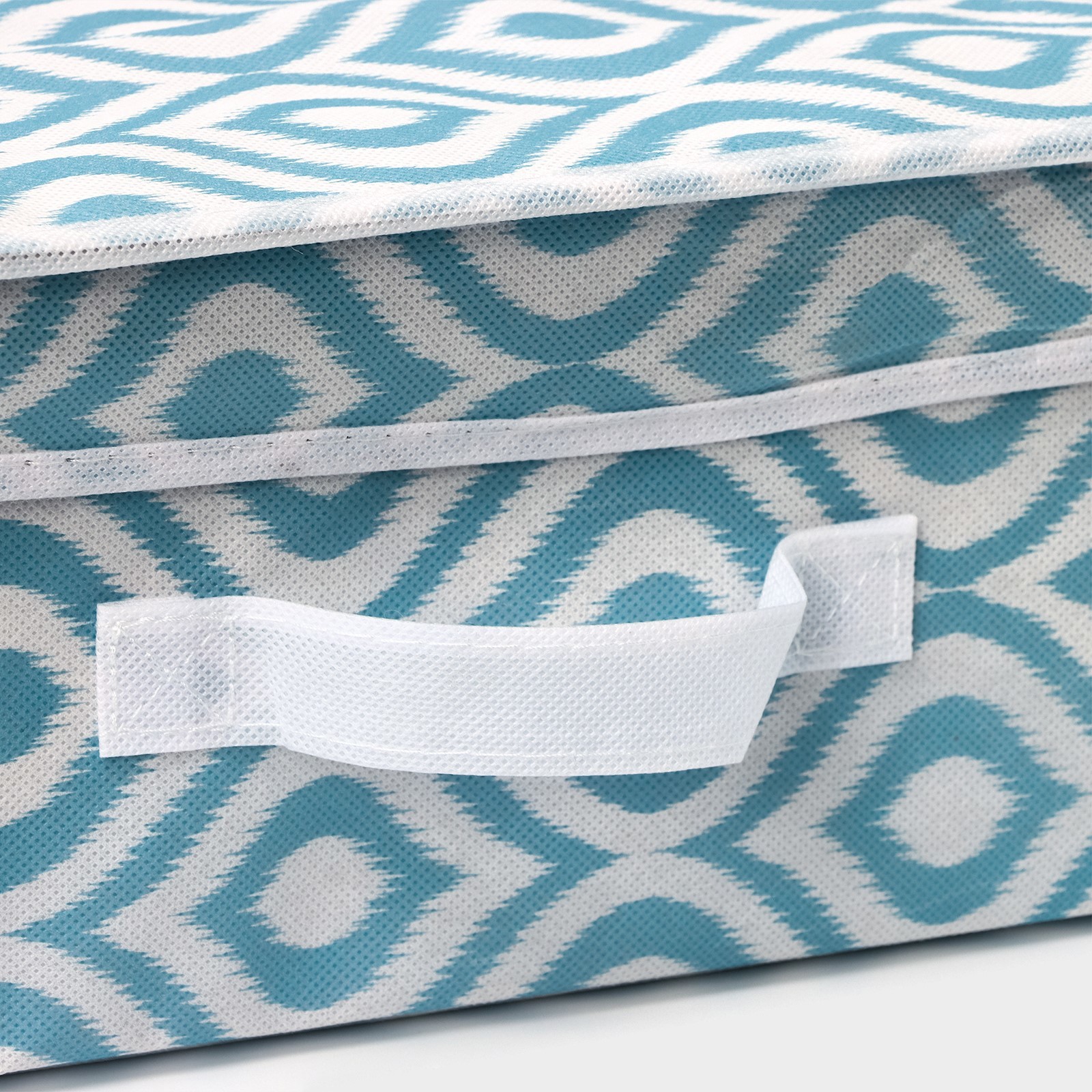 Изображение товара Коробка для хранения Доляна Лагуна 30x28x15 см из картона бирюзовая