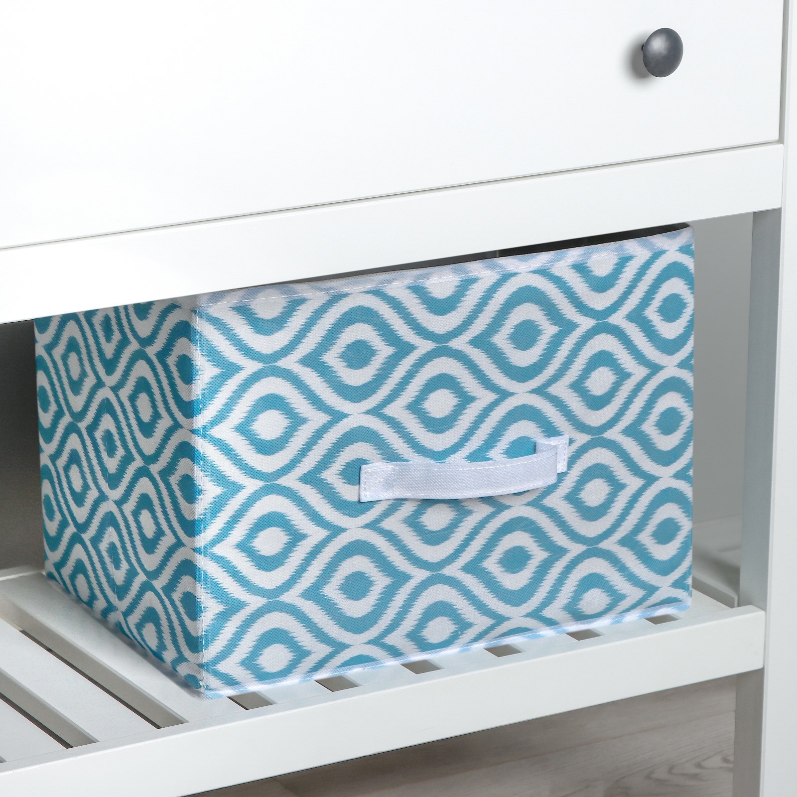 Изображение товара Короб для хранения Доляна Лагуна 27x27x37 см бирюзовый