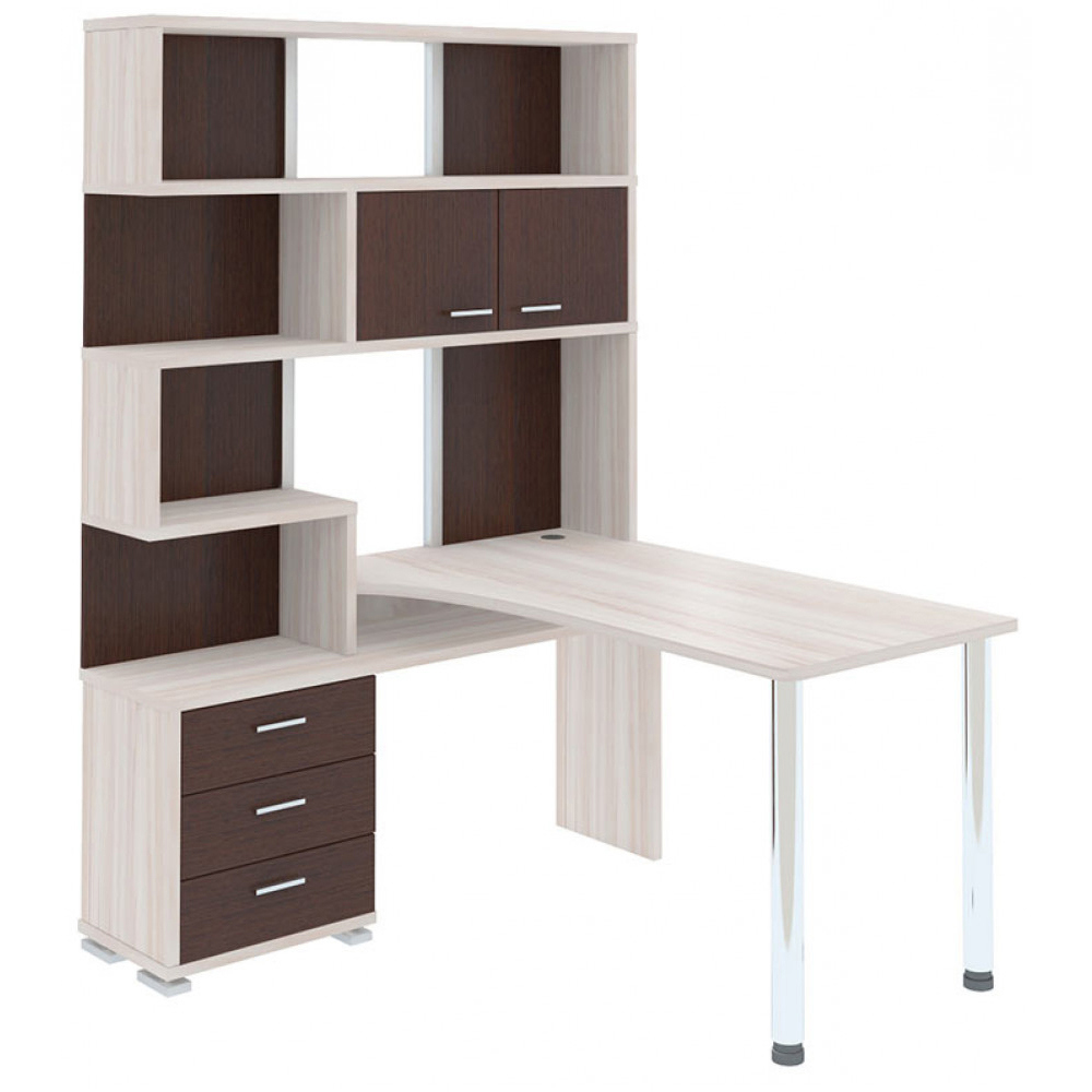 Изображение товара Стол Мэрдэс СР-420/130 КВК-ЛЕВ из ЛДСП 130x199x130 см венге/карамель