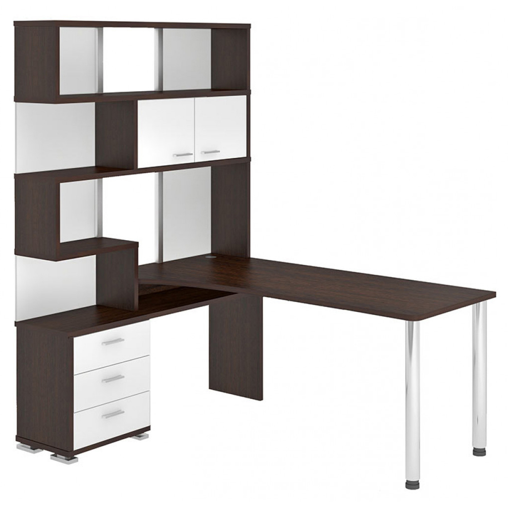 Изображение товара Стол Мэрдэс СР-420/170 ВБЕВ-ЛЕВ 130x199x170 см ЛДСП цвет белый/венге